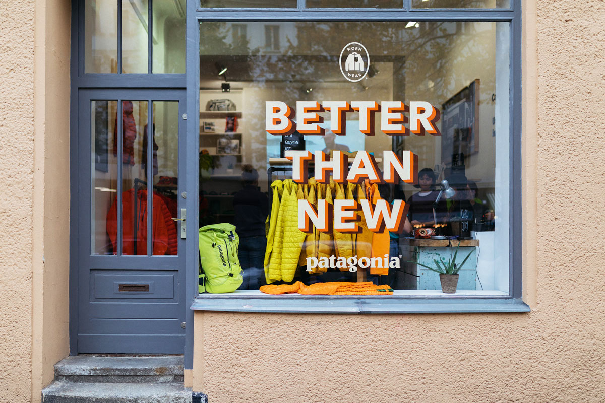 Outdoor brand Patagonia has its own second-hand shop for their own used apparel. image source: https://www.highsnobiety.com/2017/10/17/patagonia-worn-wear-program/