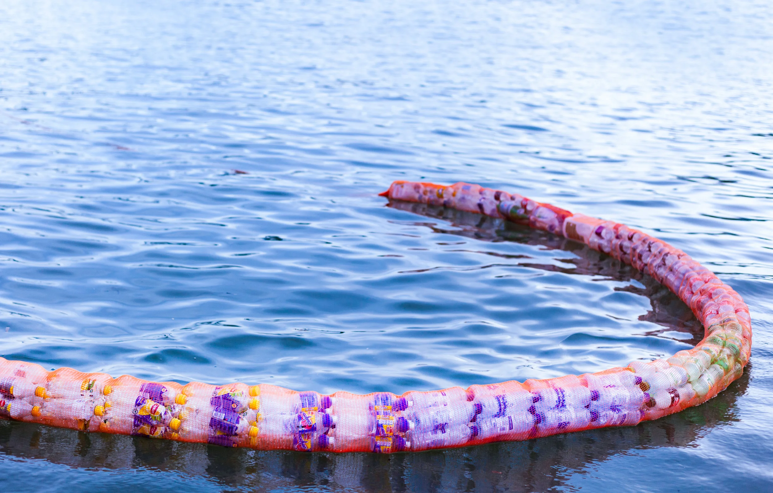 Plasticatcher prototype on river