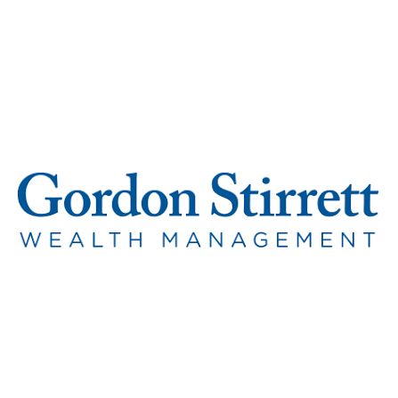 Gordon Stirrett Wealth Management logo in blue text on a white background.
