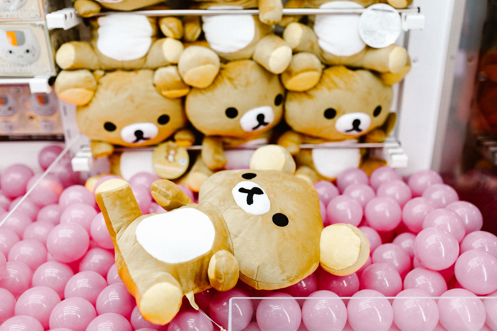 Cute Pusheen and Hello Kitty stuffed animals in Akihabara Japanese Arcade