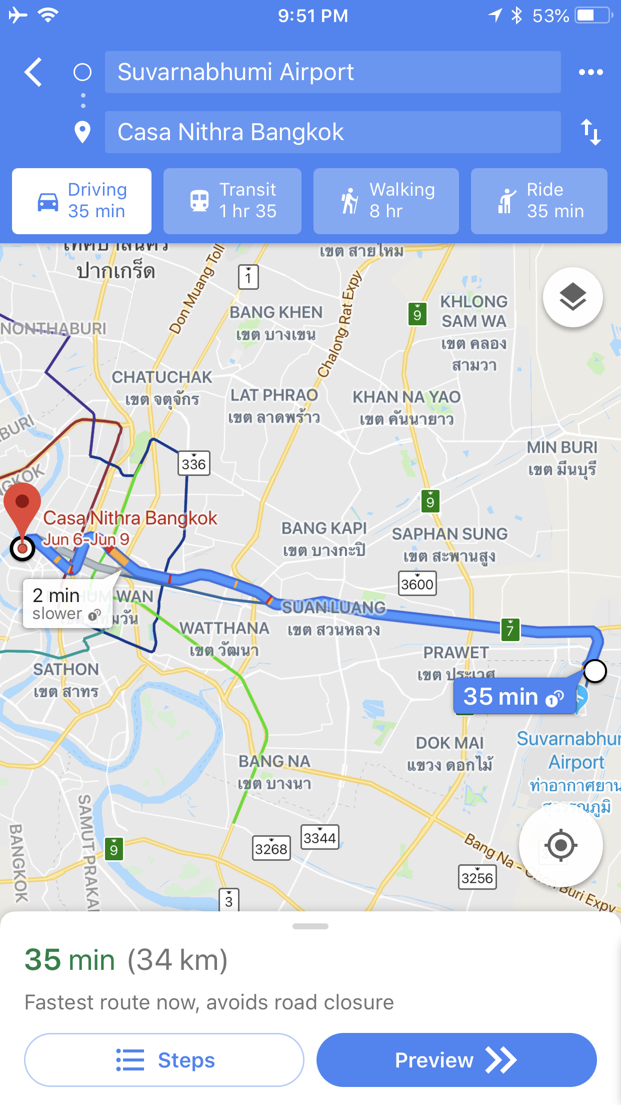 google maps BKK to Old City Bangkok.PNG
