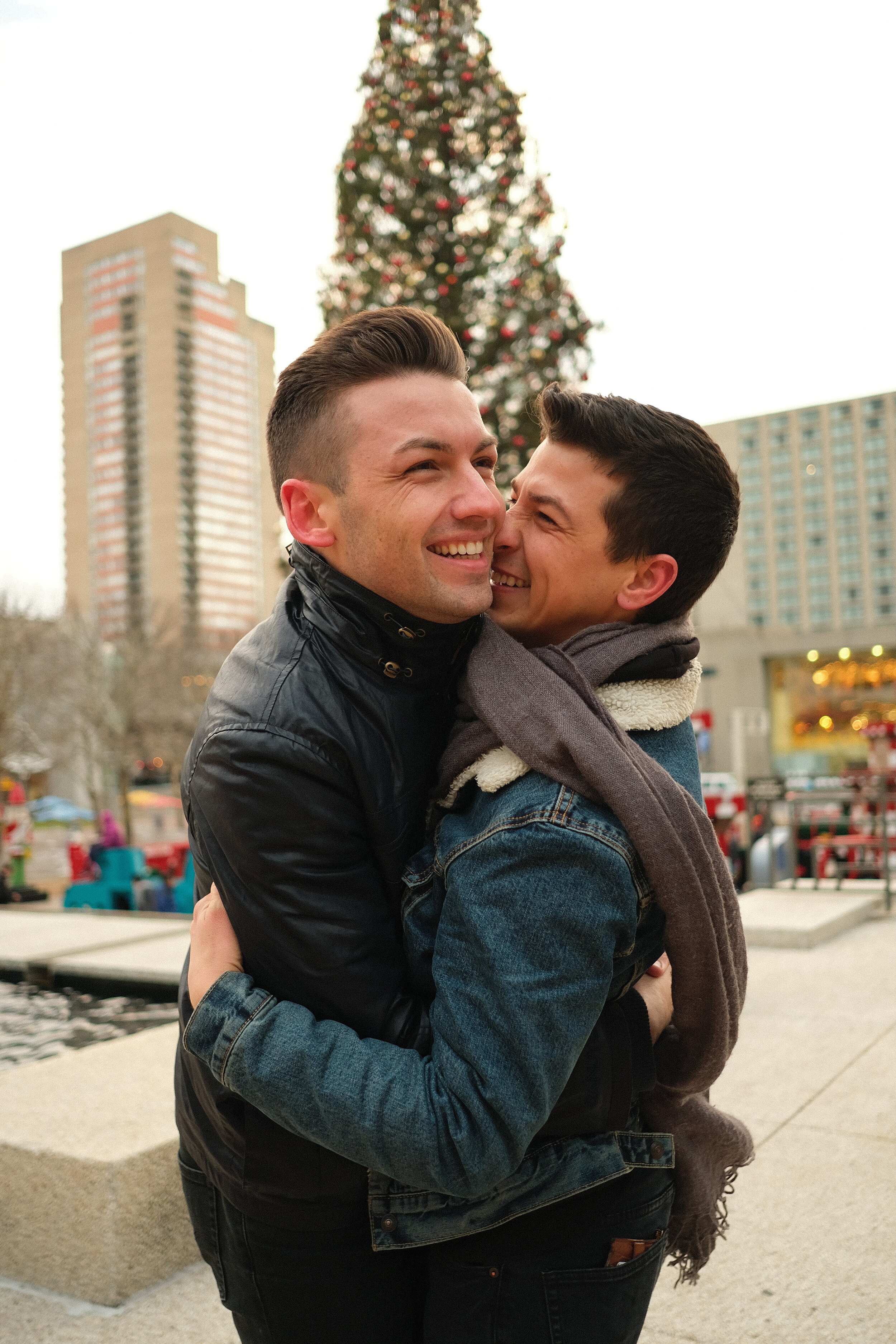 Gay Couple kiss at Crown Center Kansas City.JPG