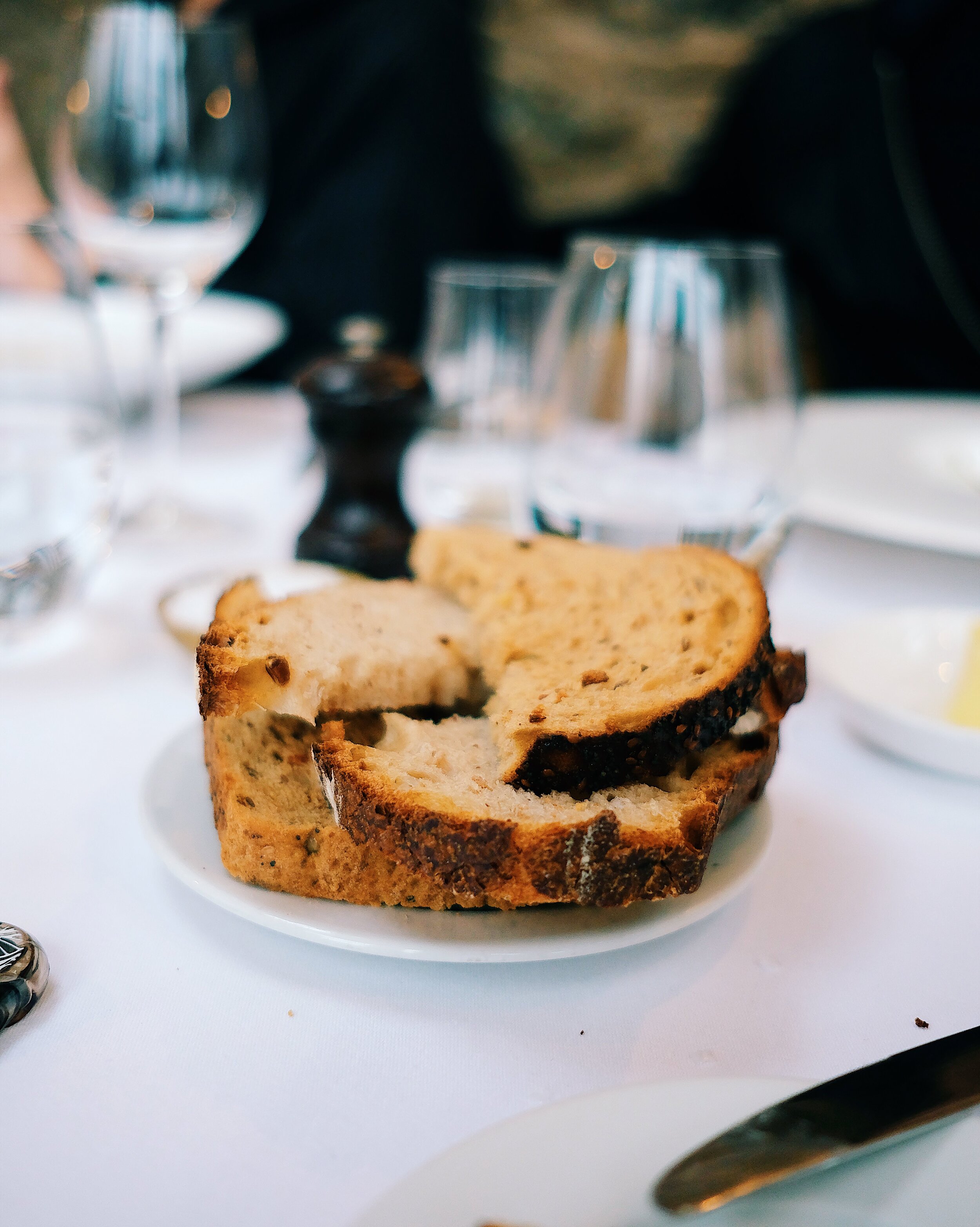 Home baked bread at the Monachyle Mhor.JPG