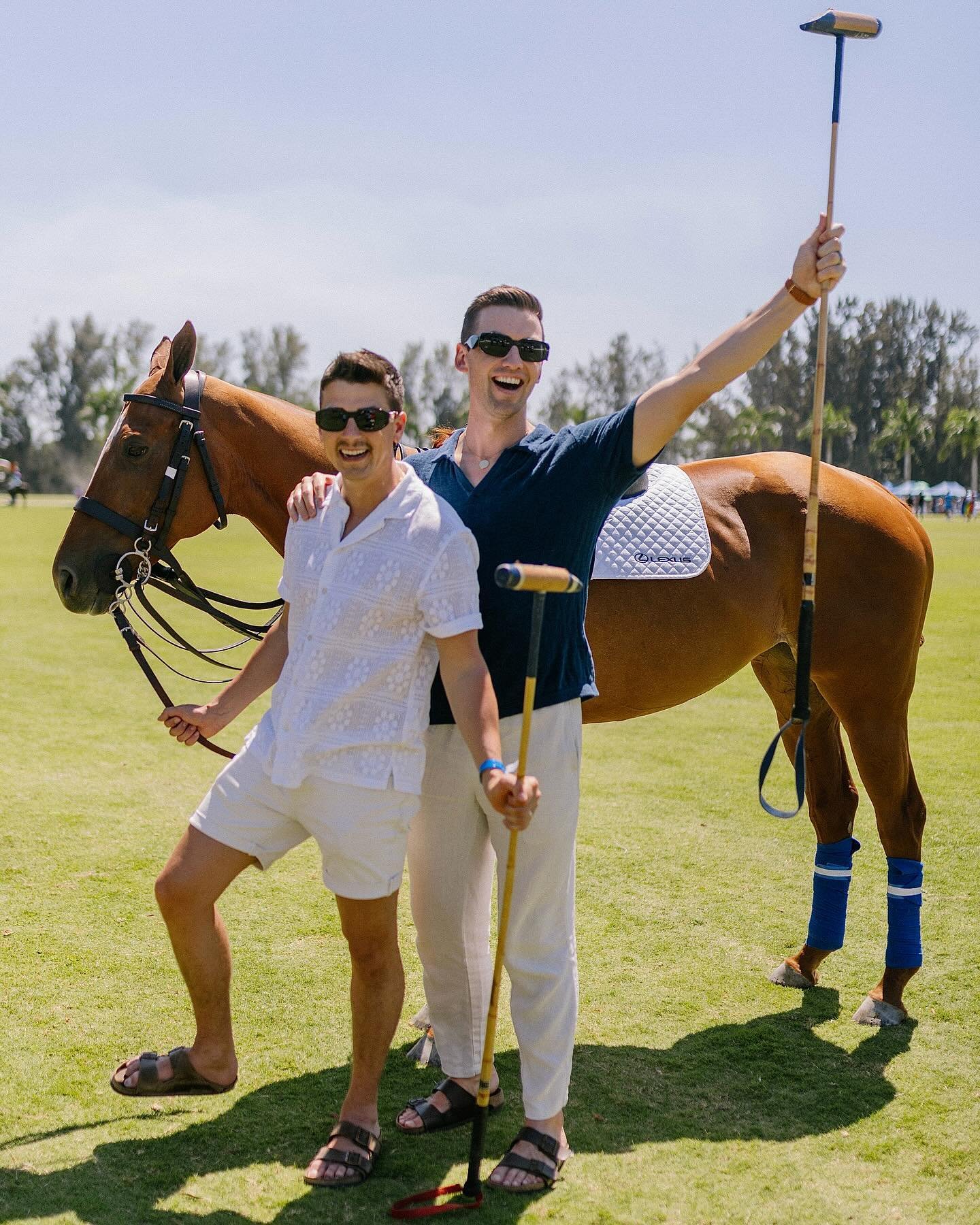 What do you feed a gay horse? &hellip;Hayyy! 🐴🌈
 
We&rsquo;re riding a high from watching all the action at The Lexus International Gay Polo Tournament this last weekend in West Palm Beach. 😍 Talk about mounting a new journey!!

It was awesome to 