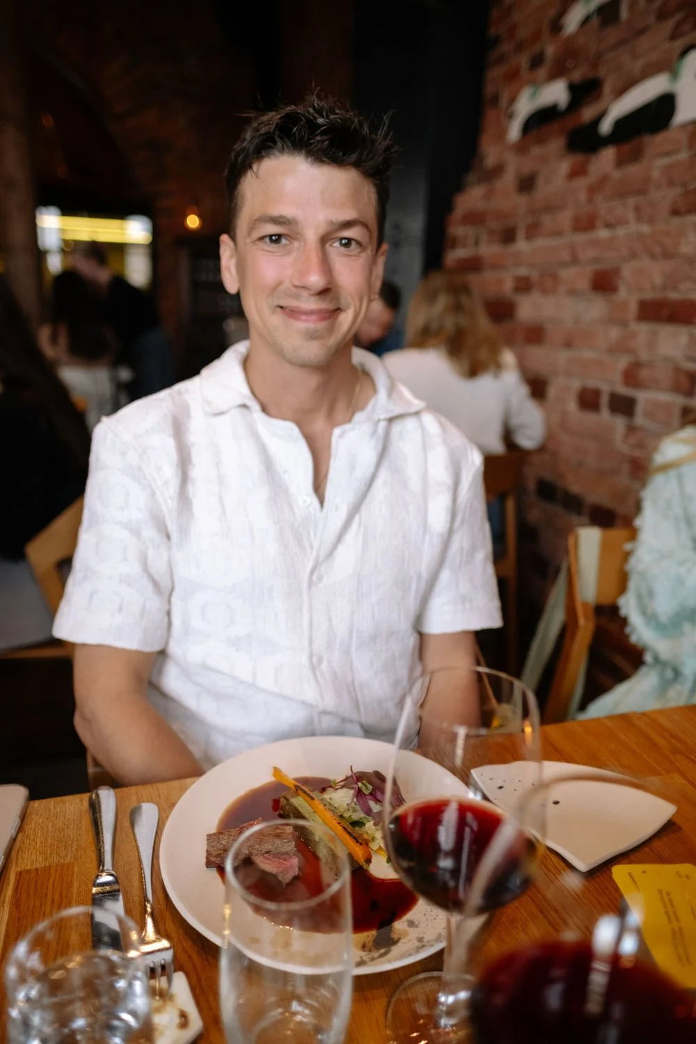 enjoying dinner at Nokka in Helsinki.jpeg