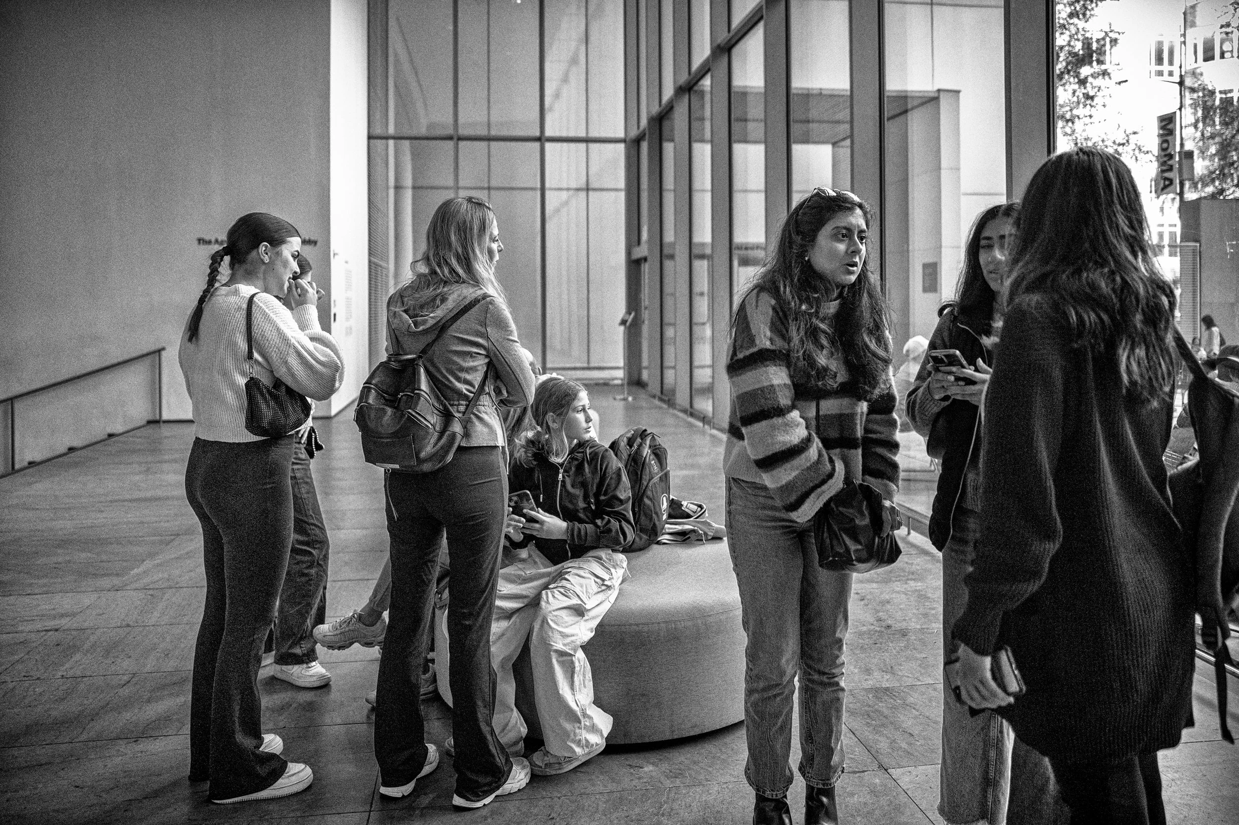 curiosity_and_conversation_at_MoMA_NIK7_filters_B&W_1183.jpg