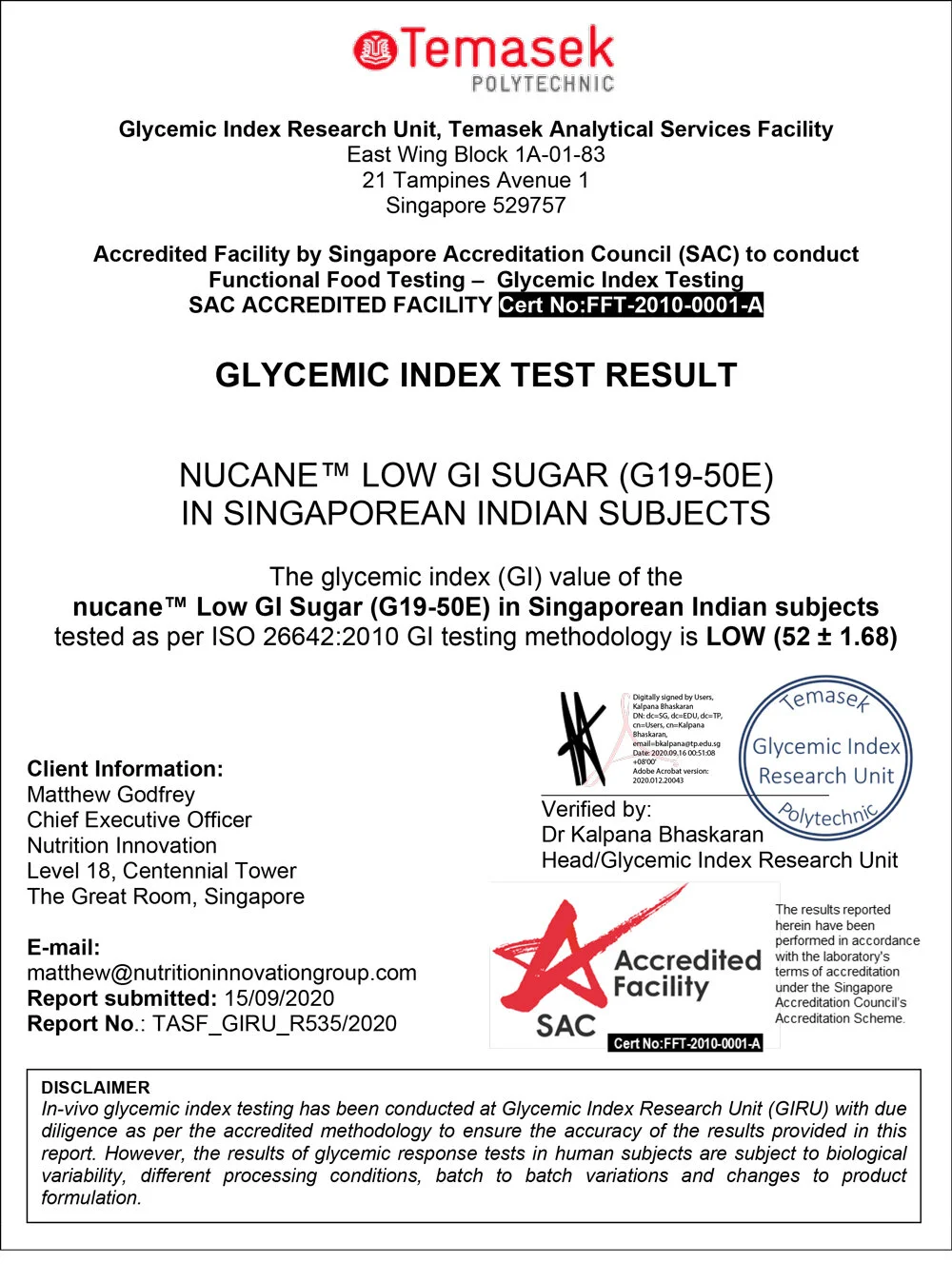 Publications Nutrition Innovation
