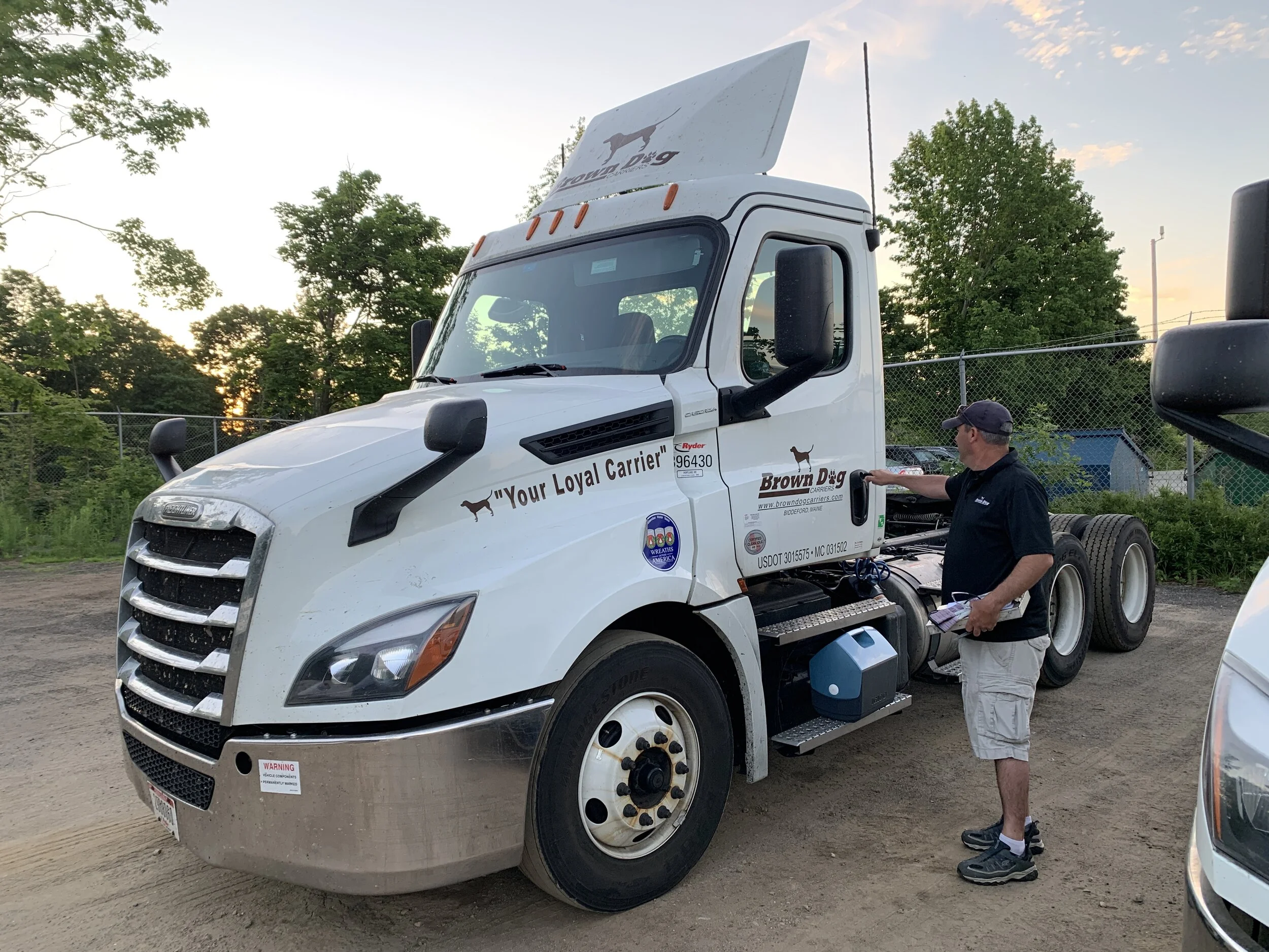 Starting the pre-trip safety inspection