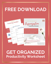 5 Buckets - Get Organized NOW - Productivity Worksheet offered by Path of Presence