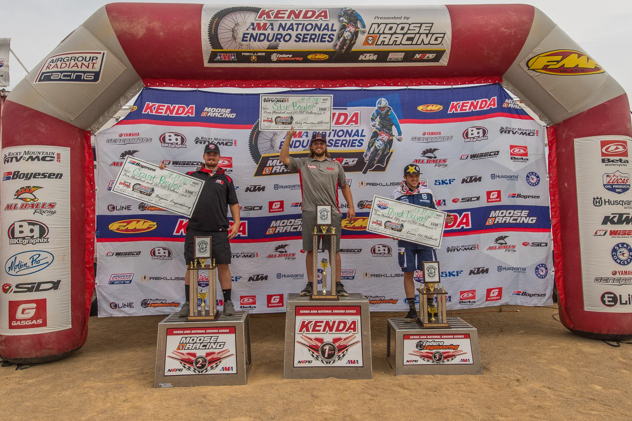  Steward Baylor 1st Place, Grant Baylor 2nd Place and Thad Duvall 3rd Place