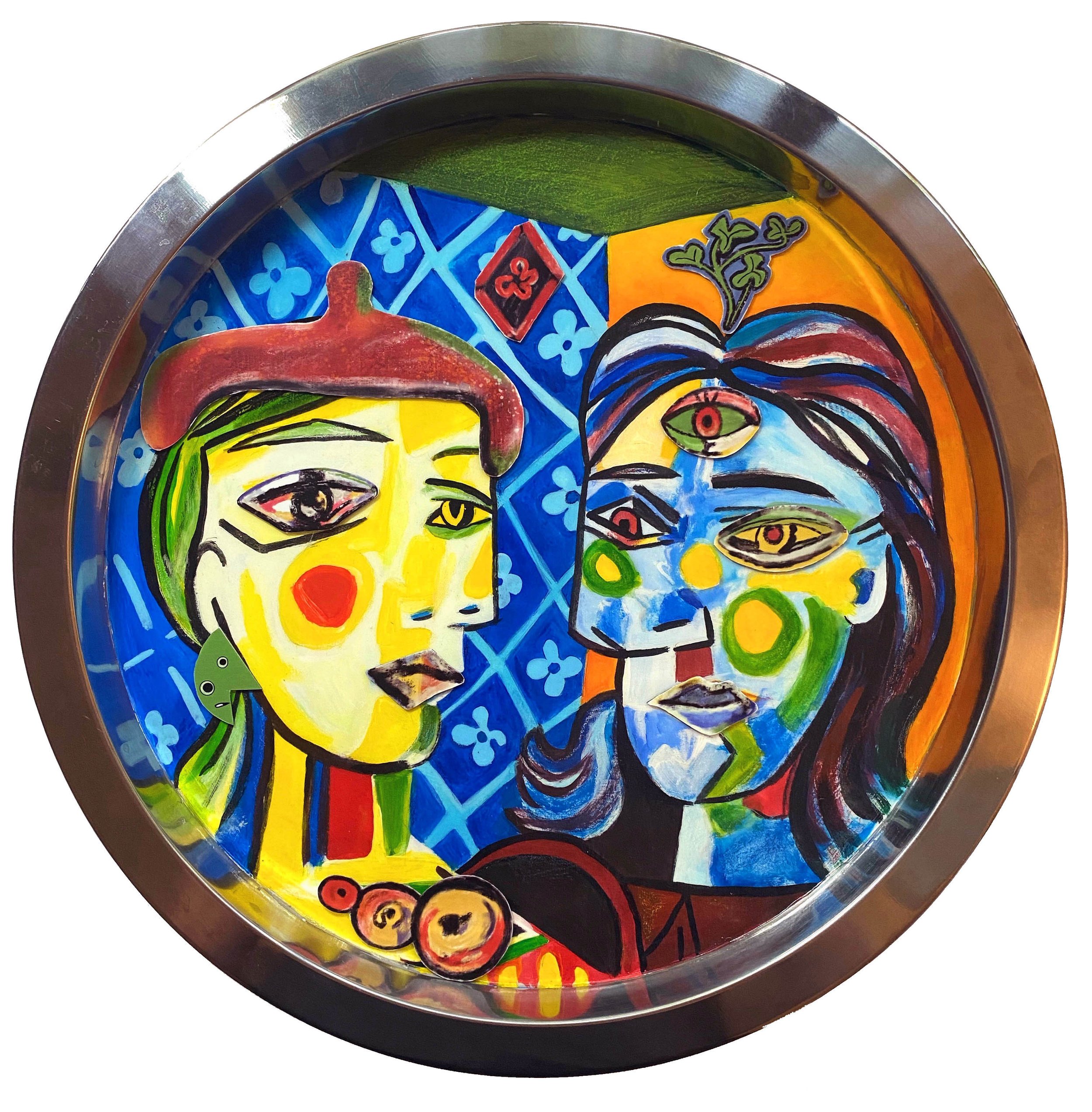 Picasso Metal Tray-14" x 14"