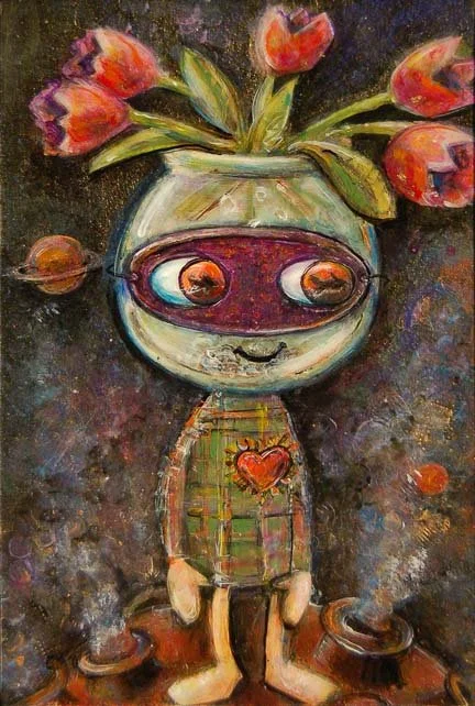 Charlie on the Moon-5.5" x 8"