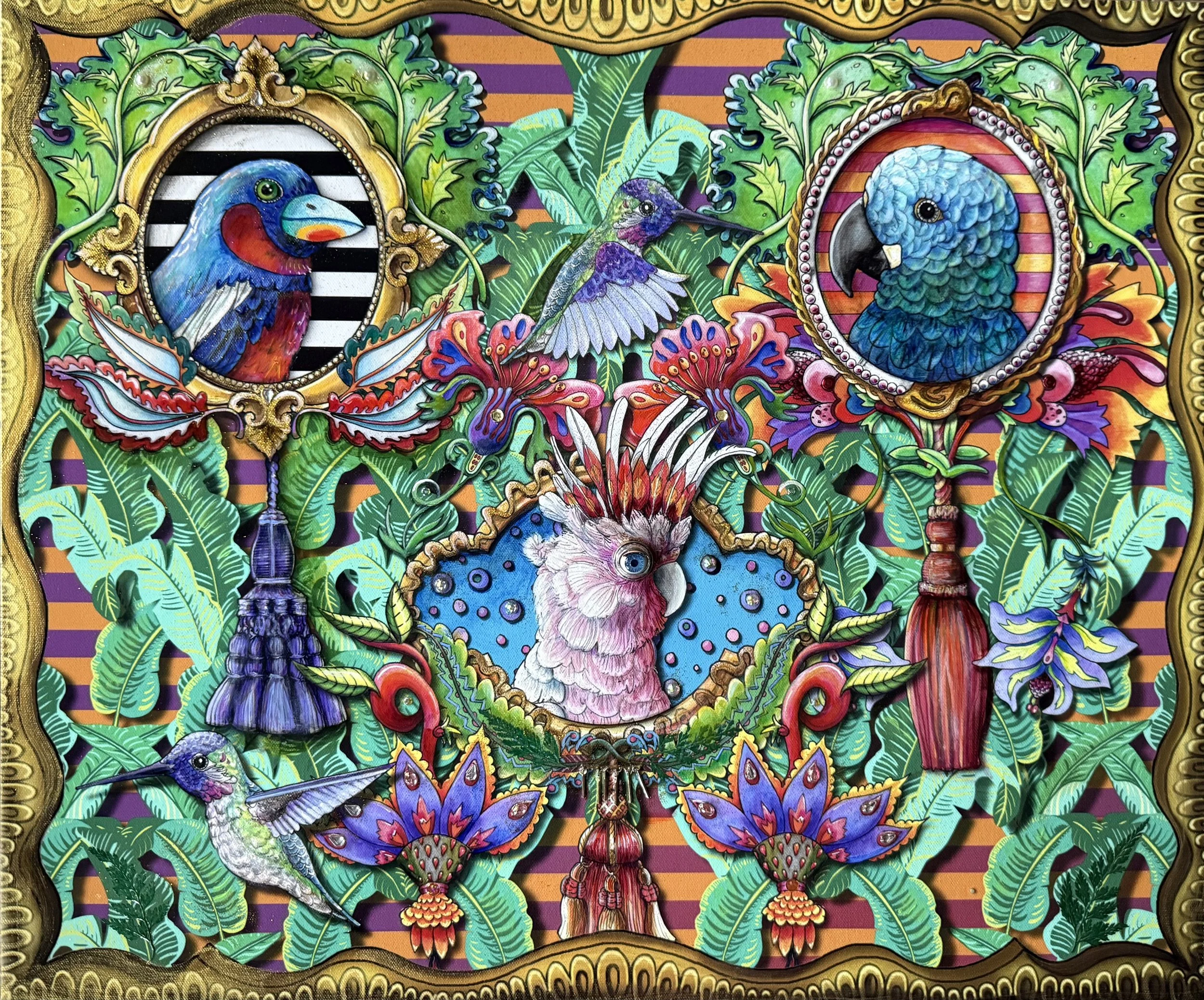 World o' Birds-27" x 23"