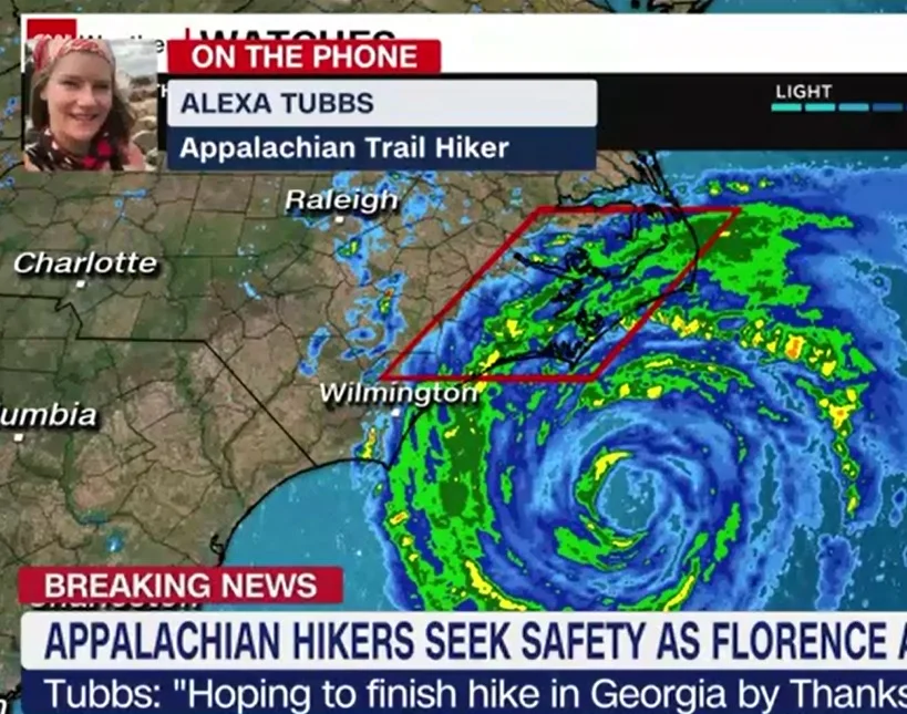 HLN Interview, Hurricane Florence on the AT