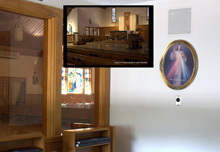 Church video application designed for overflow spaces.