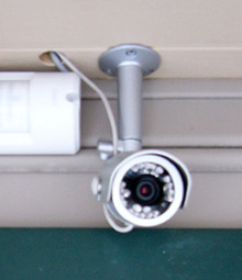 Entrance camera is capable of recording in daylight or total darkness