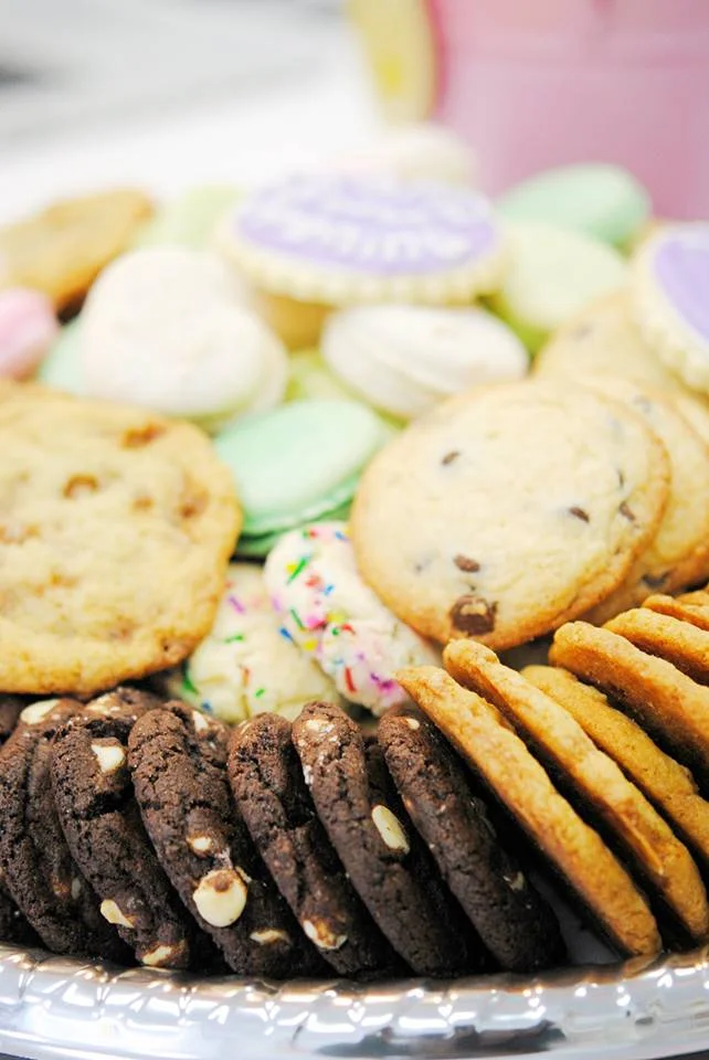 Assorted Cookie Tray - Chocolate-White Chip, Skor Toffee Bits, Birthday Cake, Classic Chocolate Chip, Designer Sugar Cookies, Assorted Macarons