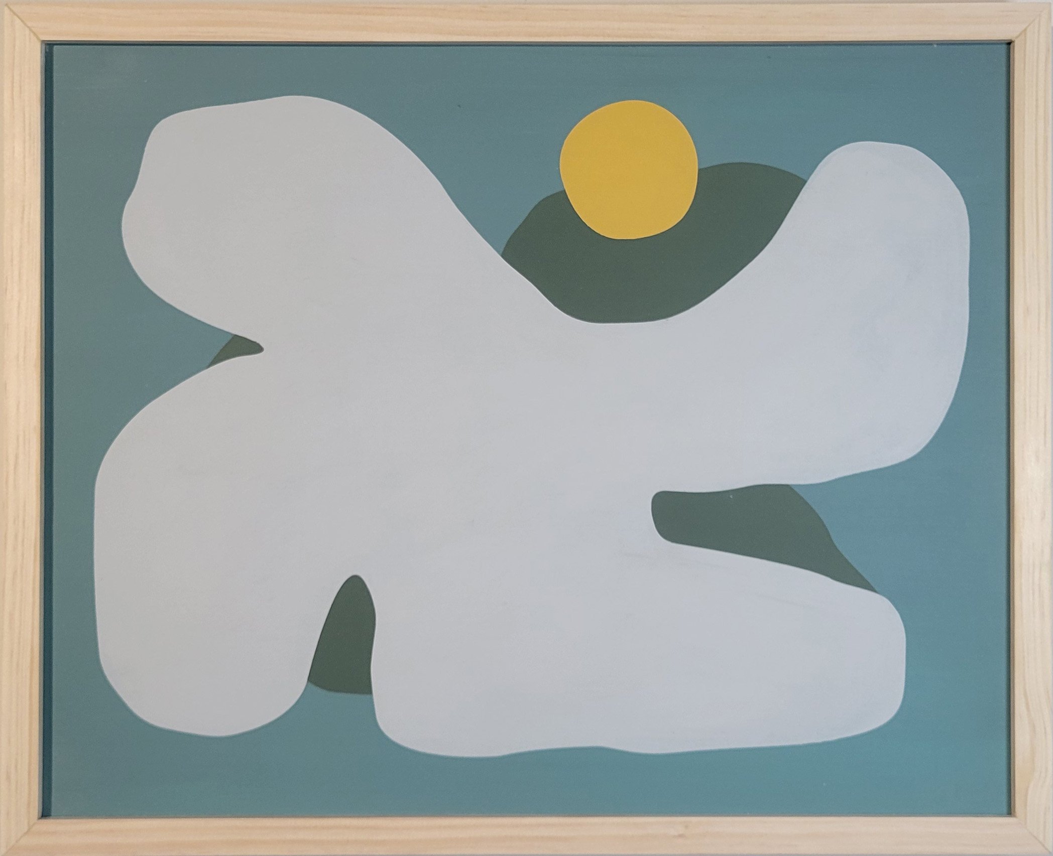 seed pod inspired screen print on panel. printed by hand in my studio.