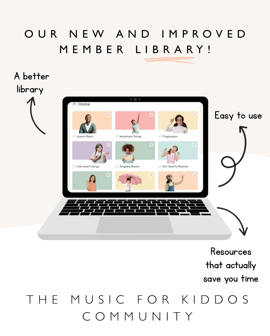 The Music for Kiddos Community membership is open for new members, and we wanted to share a quick look at what&rsquo;s new inside.

Over the past year, we&rsquo;ve made intentional improvements to the membership, especially to the resource library, s