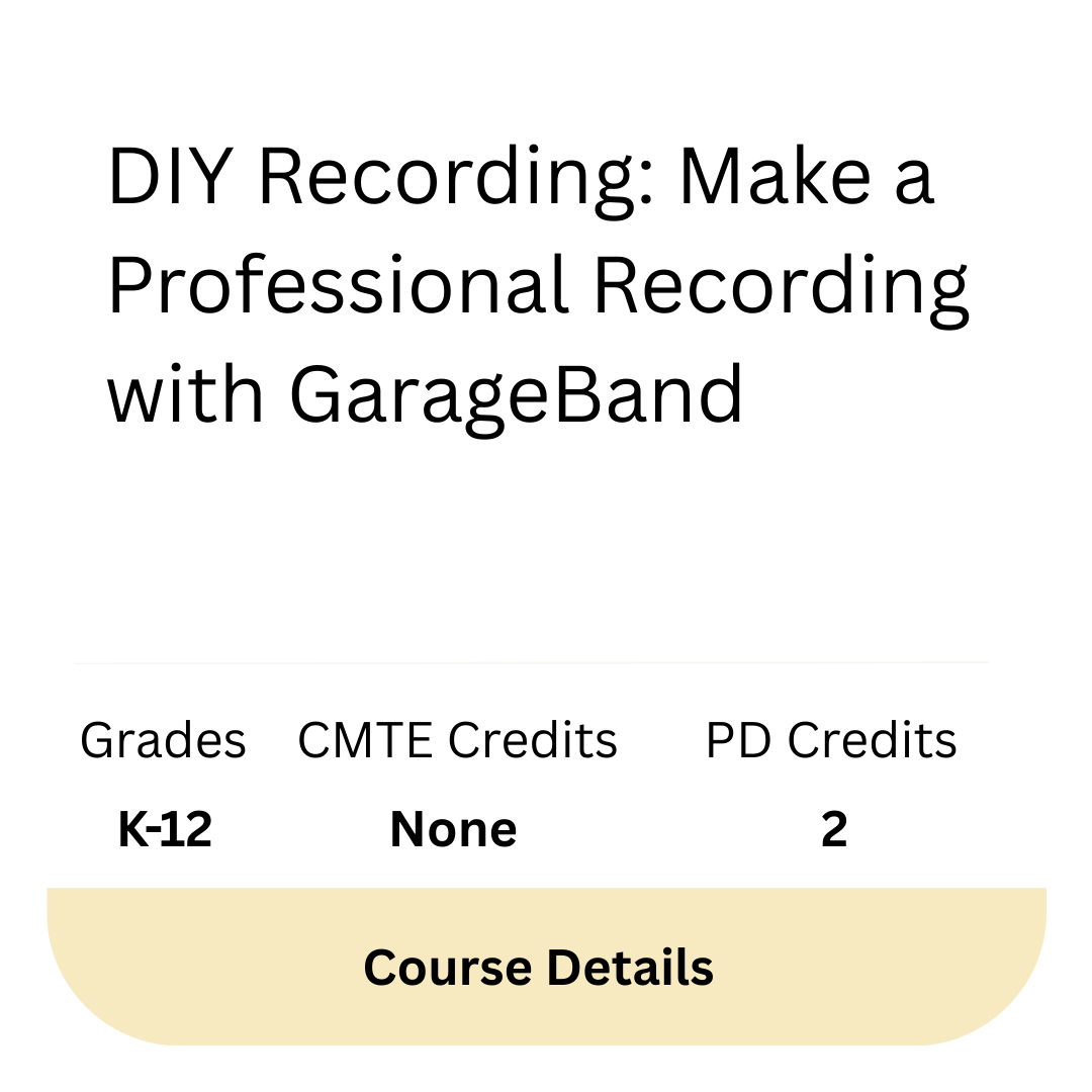 DIY Recording: Make a Professional Recording with GarageBand
