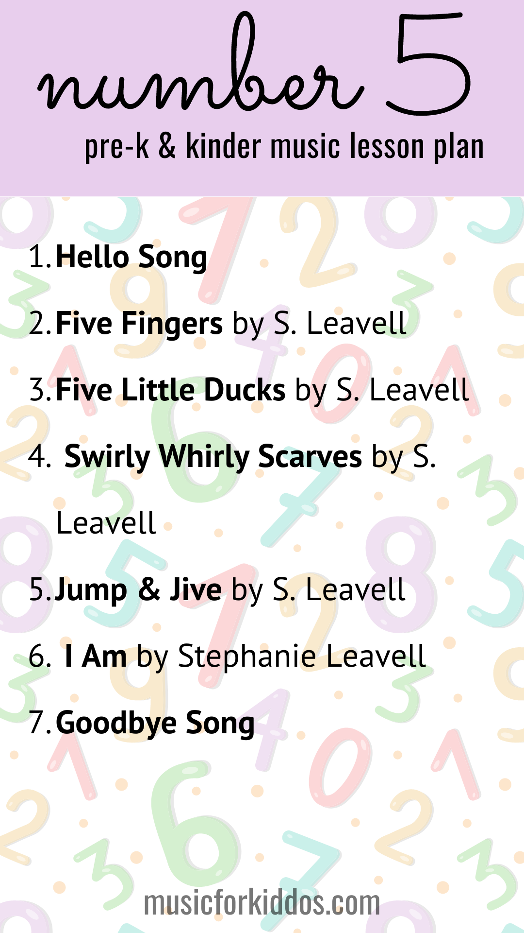 Five Fingers, Number Songs