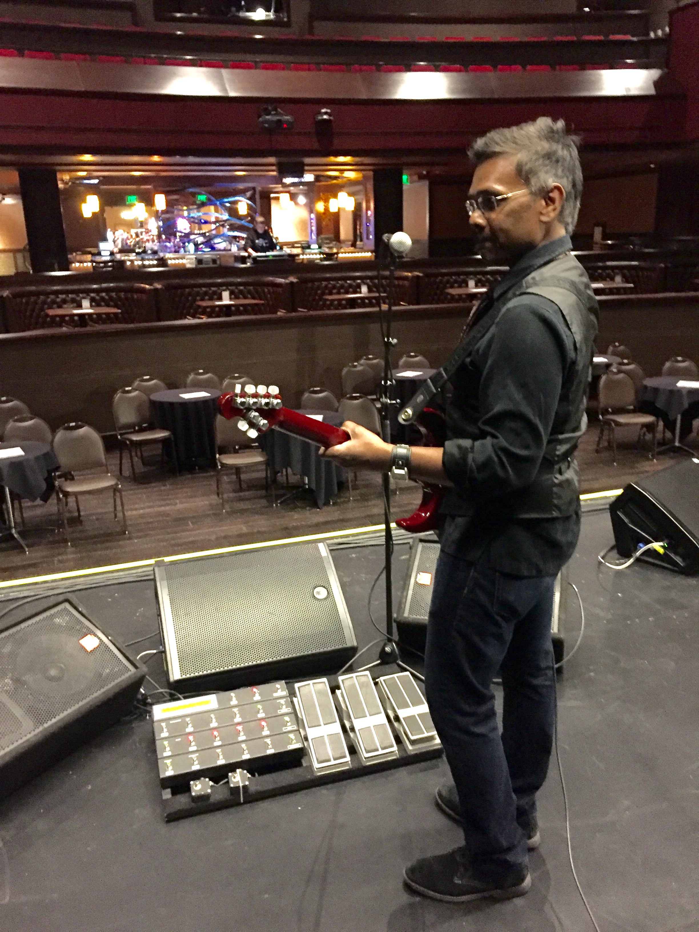 Sound check at Diamond Joe Casino in Dubuque, IA. 