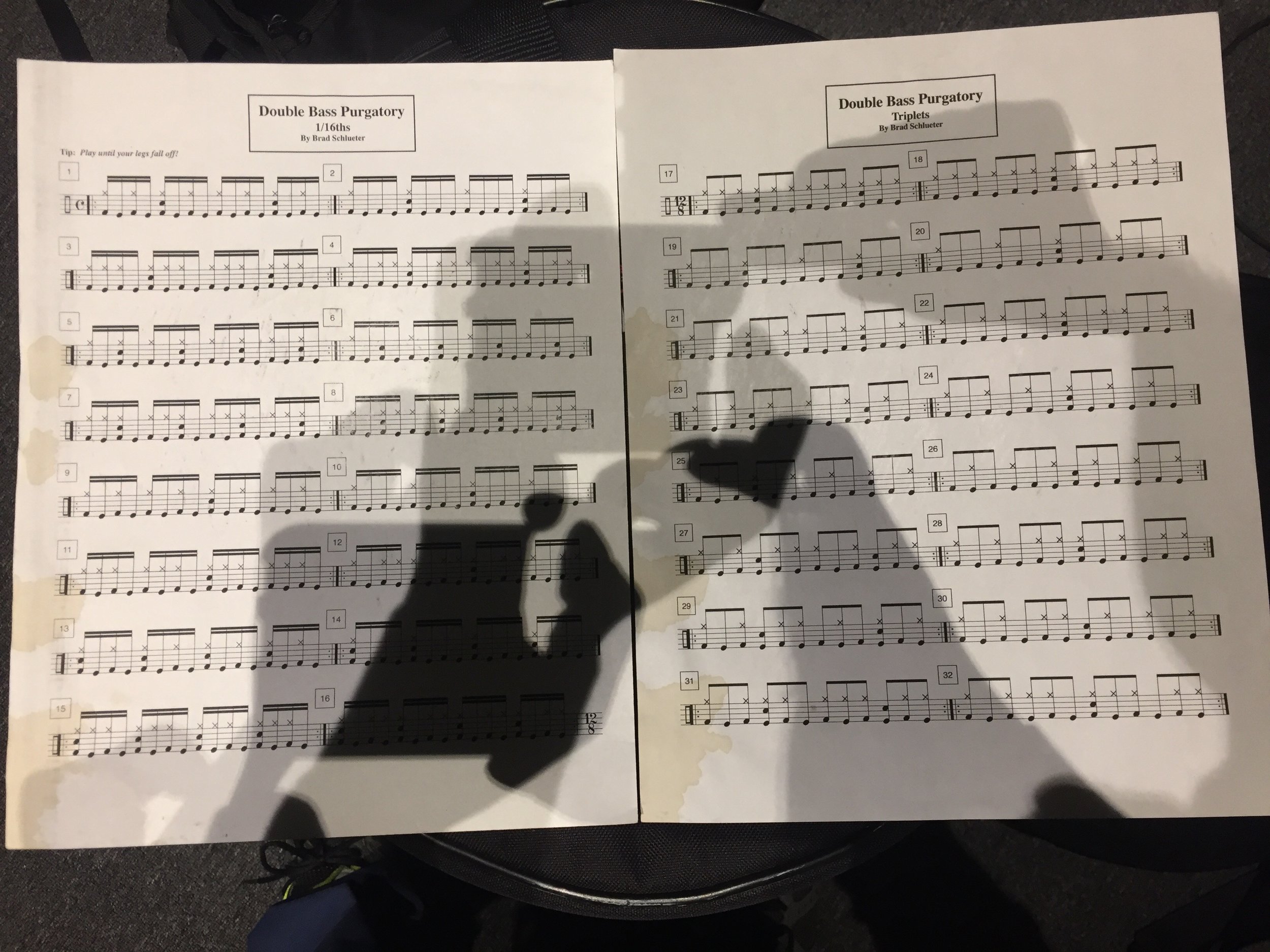This was given to me by my very dear friend/mentor/instructor/bandmate/all-around great dude Brad Schlueter. I don't know whether to thank him or ring his neck. (See tips at upper left corner!)