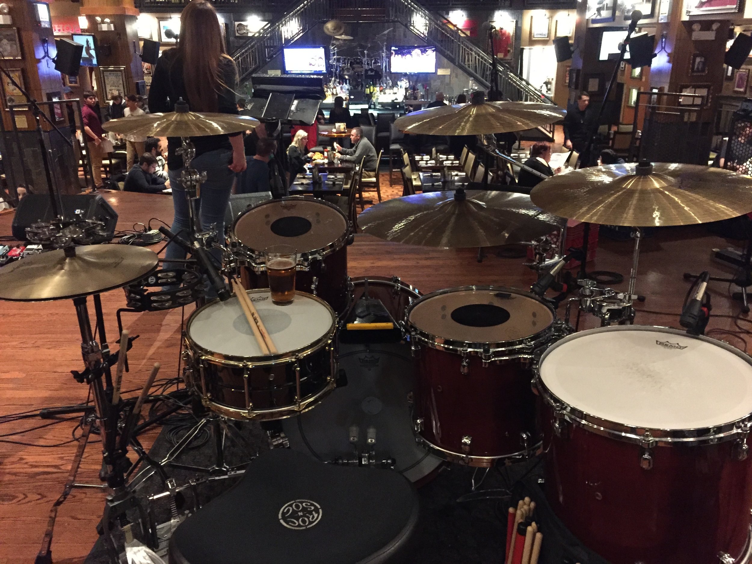 Live Band Karaoke. About to go on at Hard Rock Cafe-Chicago, IL. 