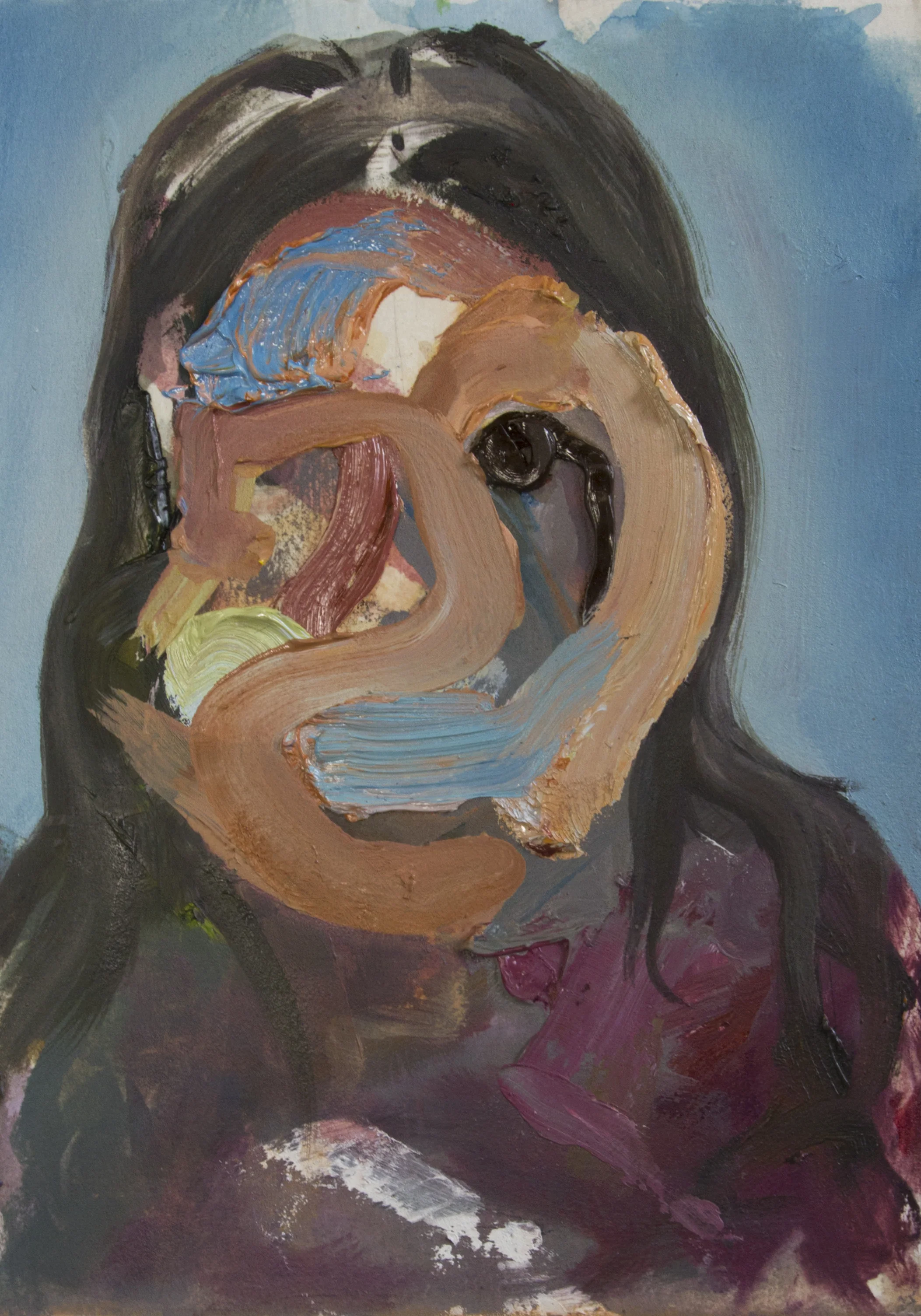 Soon to Be Numbered, 2018, Oil and watercolor on paper, 11 x 8 in
