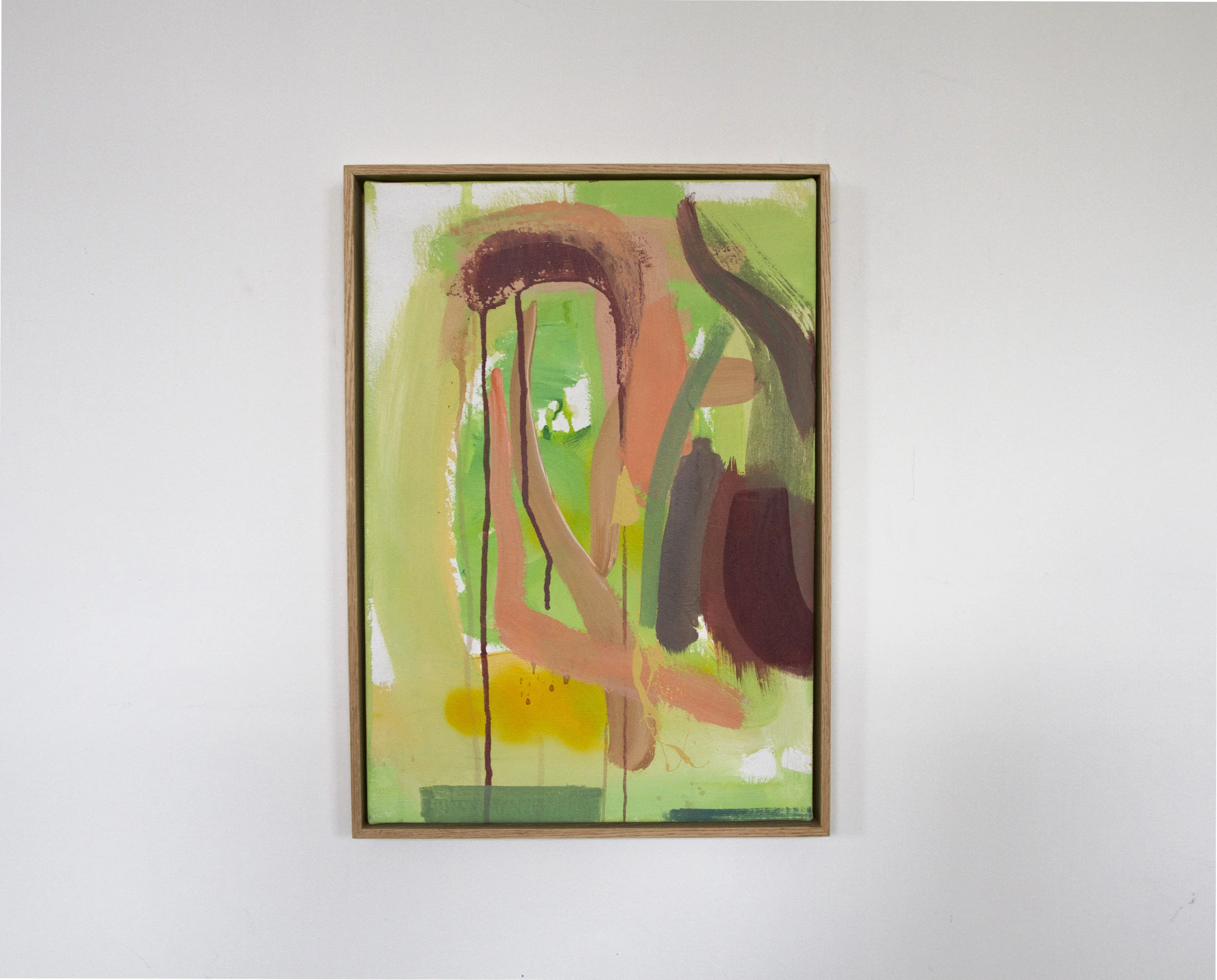 Walk in the Park, 2019, acrylic on canvas on oak frame,