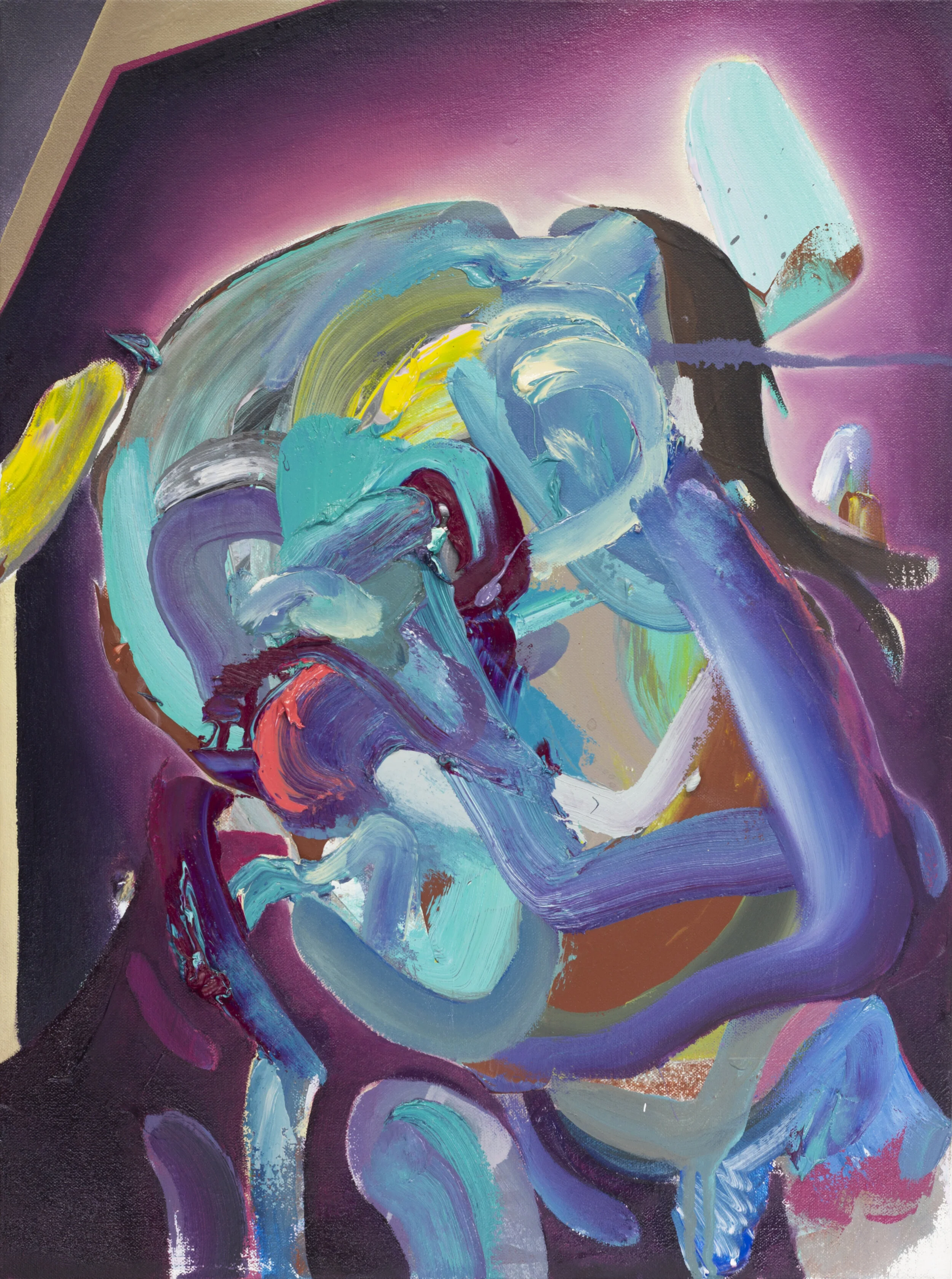 Comparsa, 2019, oil and acrylic on canvas, 20 x 15 in