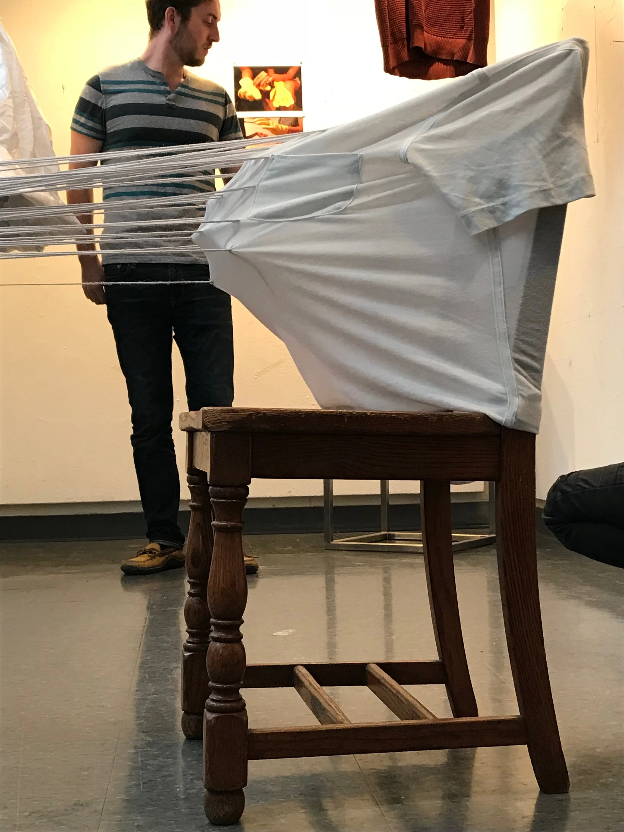Distand Pull_2017_twochairs_twoshirts and garn.JPG