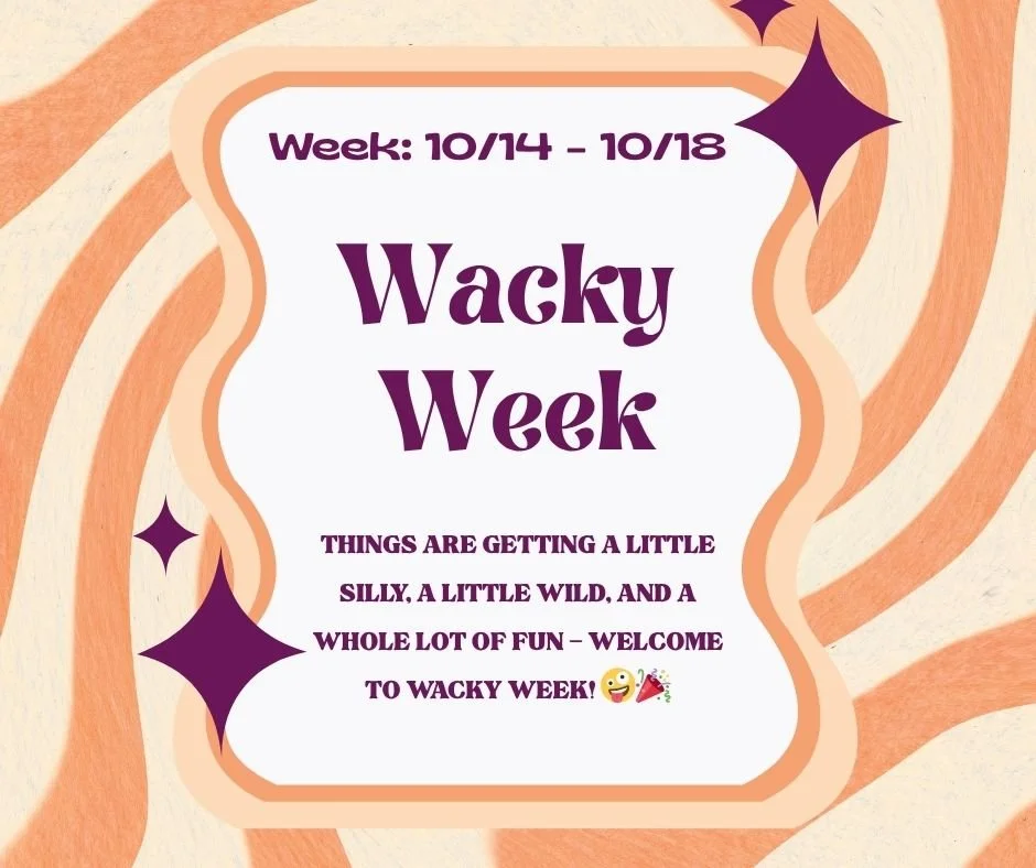 Get ready for Wacky Week, CPT Norwich! 🥸🤪

Things are about to get delightfully silly, wonderfully wild, and a whole lot of FUN.

Join us for Wacky Week, an exciting special theme designed to boost those Occupational Therapy goals through creative,