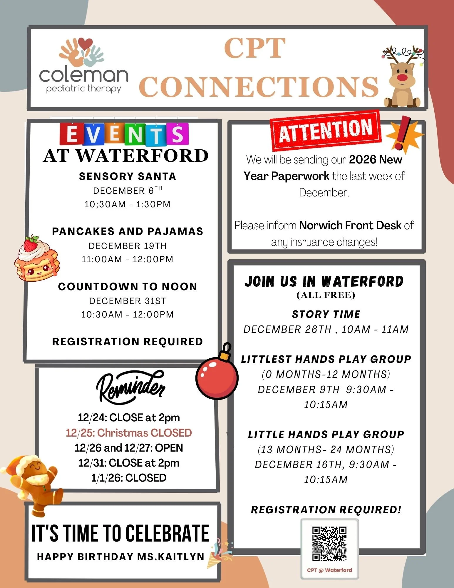 Your monthly dose of CPT CONNECTIONS! 🔔🎁

Don't miss out! Our CPT Connections newsletter for December is here, and its packed with everything you need to know about what's happening this month!
Mark your calendars and head on over to our website to