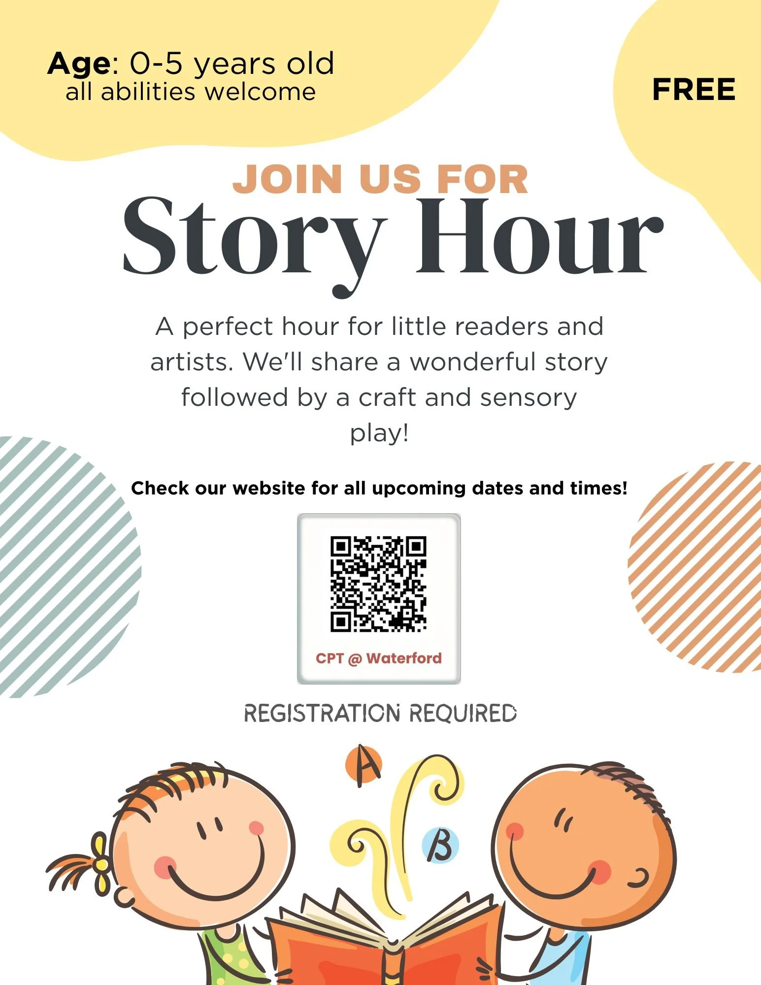 Join us on January 16th at 10am for our FREE story hour!

REGISTRATION IS REQUIRED!
🌐: https://www.colemanpediatrictherapy.com/cptinwaterford