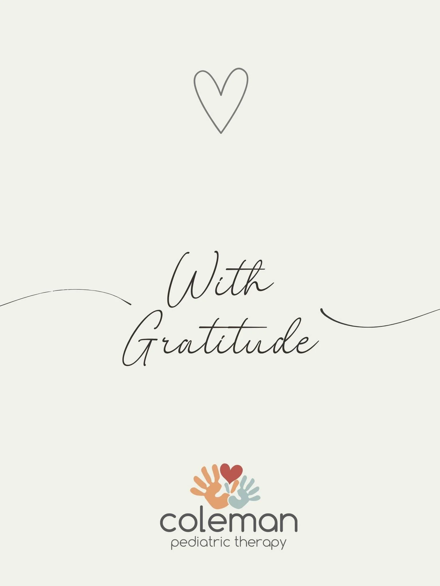 To our wonderful families and community,

It is with a mix of emotions that we share some news regarding Coleman Pediatric Therapy. After 8 years, we have made the very difficult decision to close our practice. Our Waterford location will close on 3/