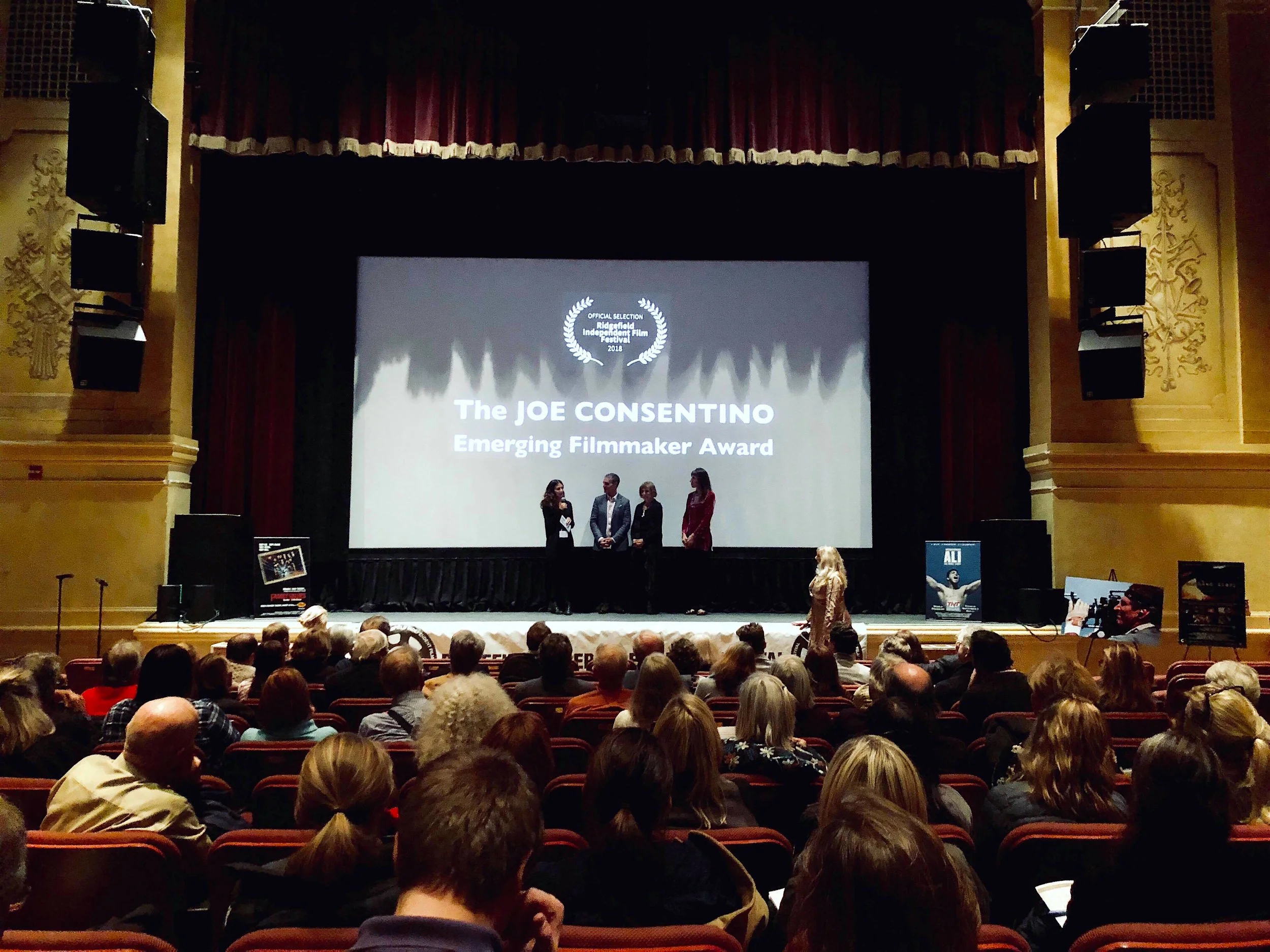 The Ridgefield Independent Film Festival honors director Noor Gharzeddine with the Joe Consentino Emerging Filmmaker Award .