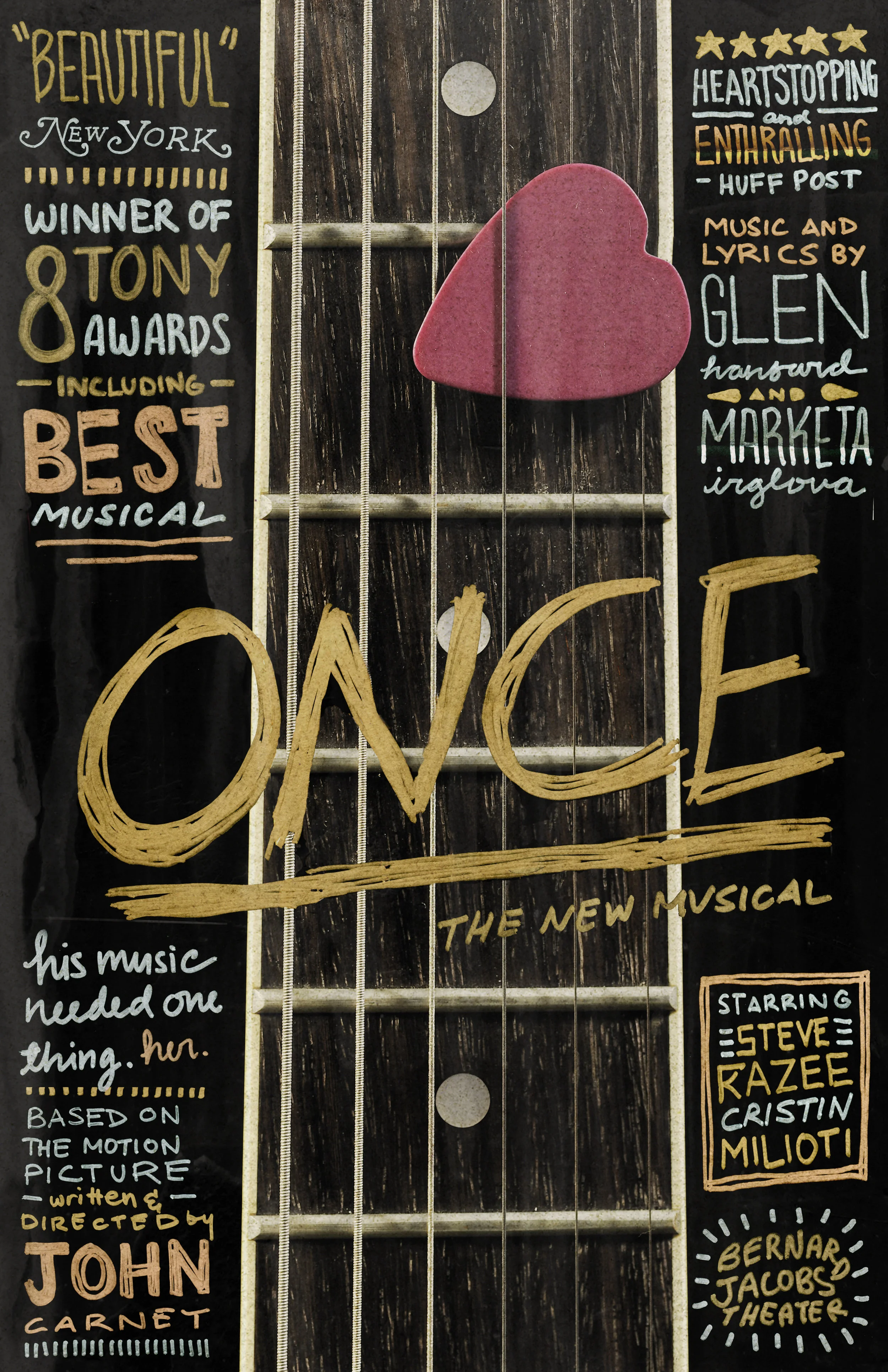 Once: The Musica l theater poster, 2013 (student work)