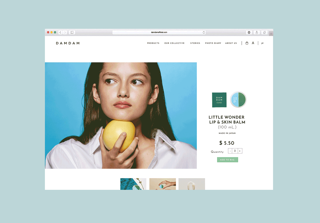 Damdam Product page