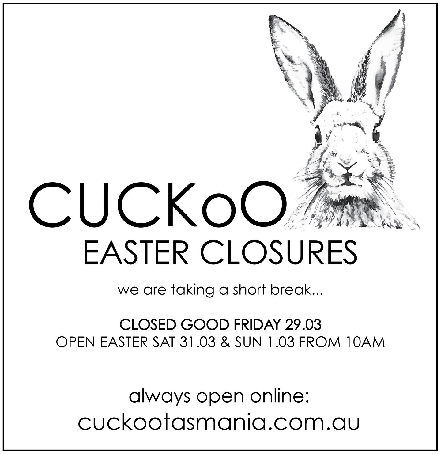 hope to see you Easter Saturday or Sunday- CLOSED Good Friday 🐰