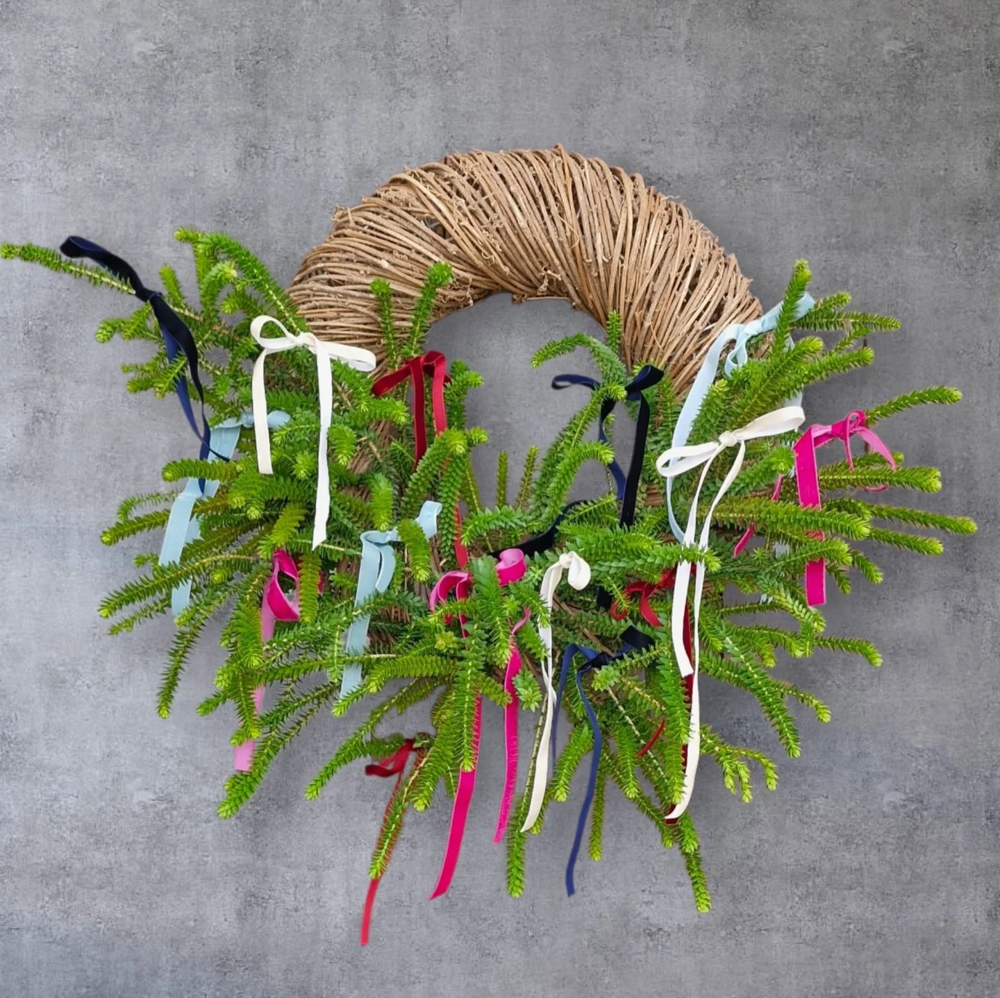 we adore seeing your creations inspired by wares from us! here the order of the day is RIBBONS! 🎀 thank you to our dear friend Kate @clifton_blooms for sharing your wreath festooned in velvet ribbons from us! And to Jolanda @edenfarmstay who got cre