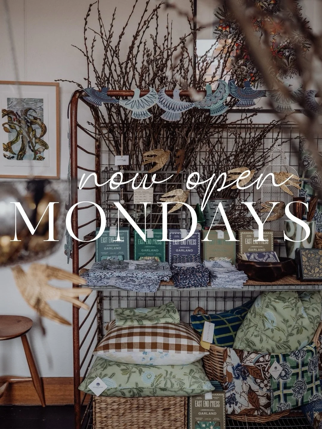 in the lead up to Christmas (&amp; hopefully beyond) we&rsquo;ll be open Mondays again, starting from today!