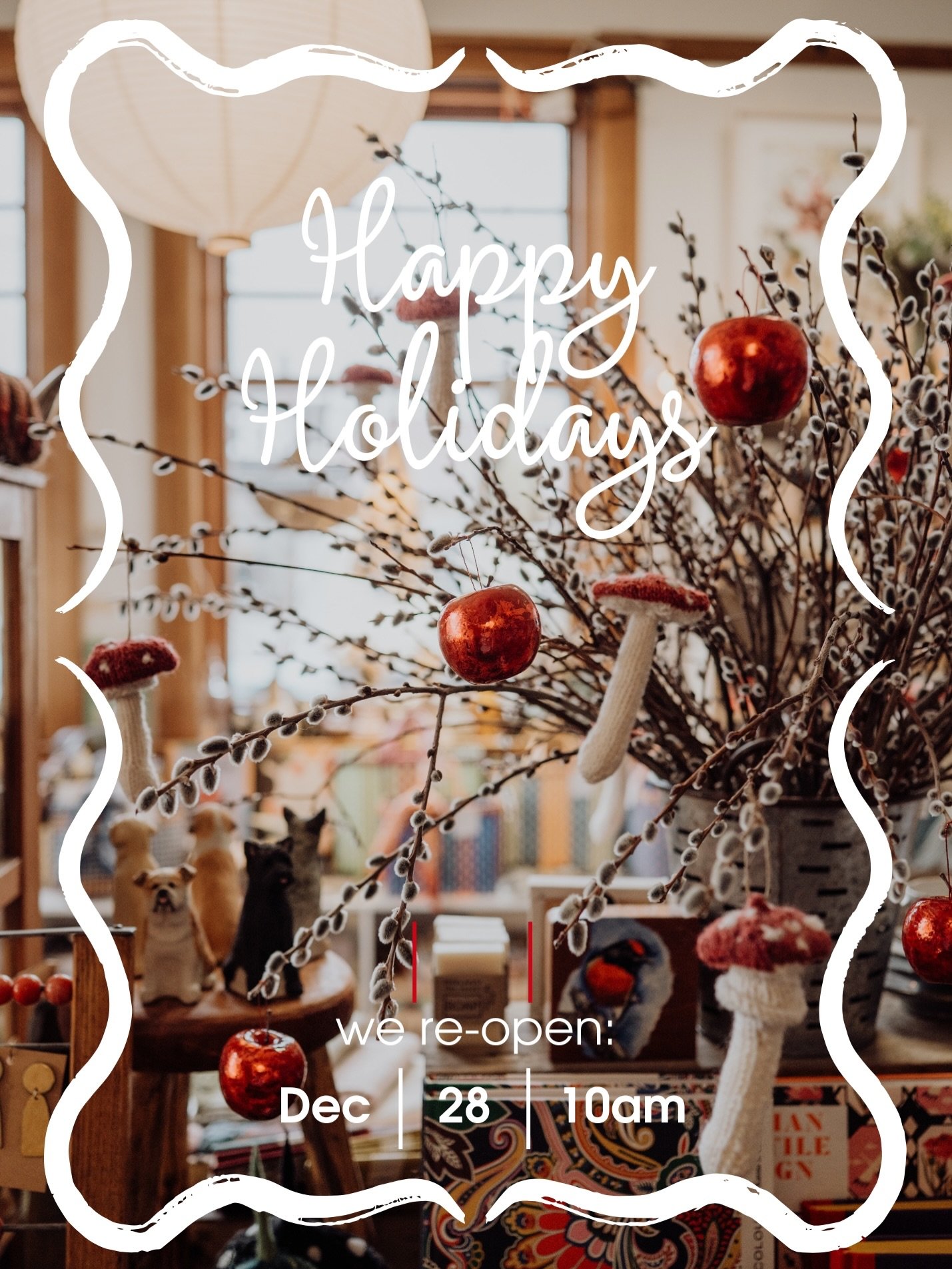 Merry Christmas &amp; Happy Holidays from all of us @ CUCKoO ❤️🤍 Thank you to our wonderful, loyal customers, many who have become dear friends! Thank you for shopping small &amp; local, supporting artists &amp; creatives &amp; keeping this little d