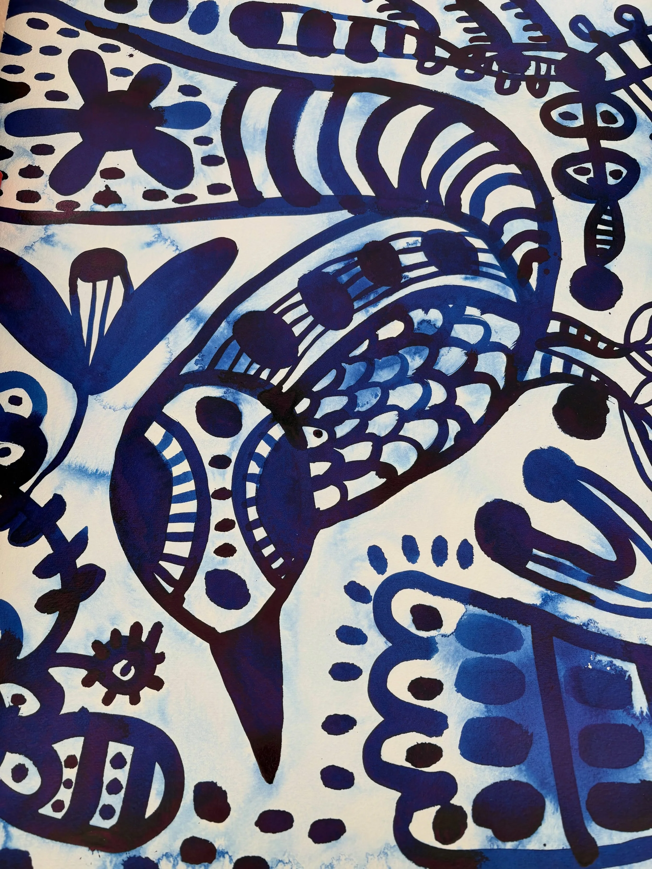 a sneak peak of some incredibly beautiful work that has arrived from Dane Chisholm. We are letting the paper relax after their trip ready for hanging 💙💙
2 large works in now- email us for details