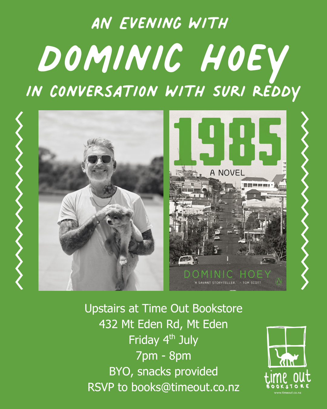 Author talk: An evening with Dominic Hoey