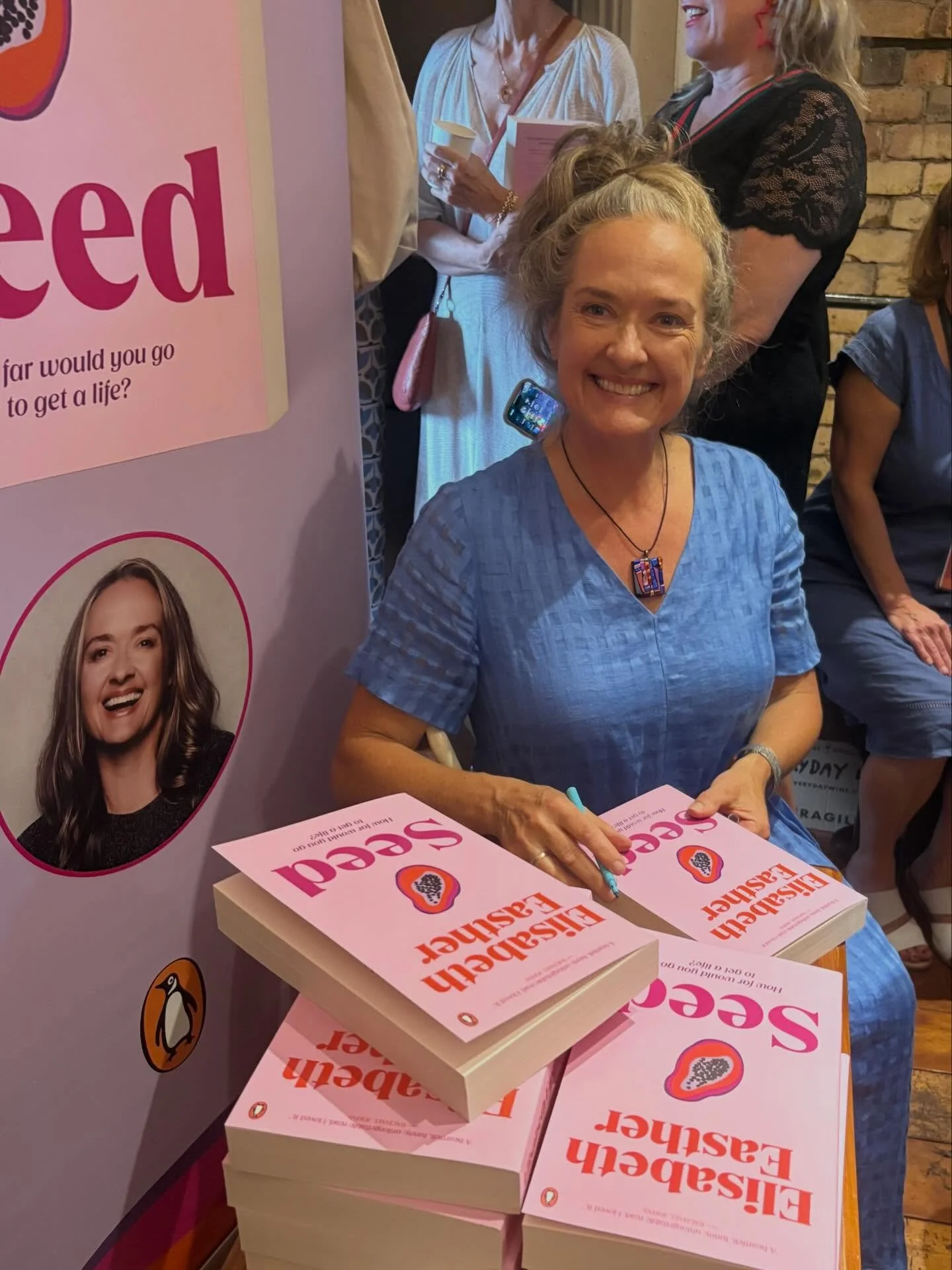 Congratulations to @elisabeth_easther_author who launched her funny and heartfelt novel, Seed, at Time Out this evening. 💓💓💓

Thank you to @penguinbooksnz for having us!