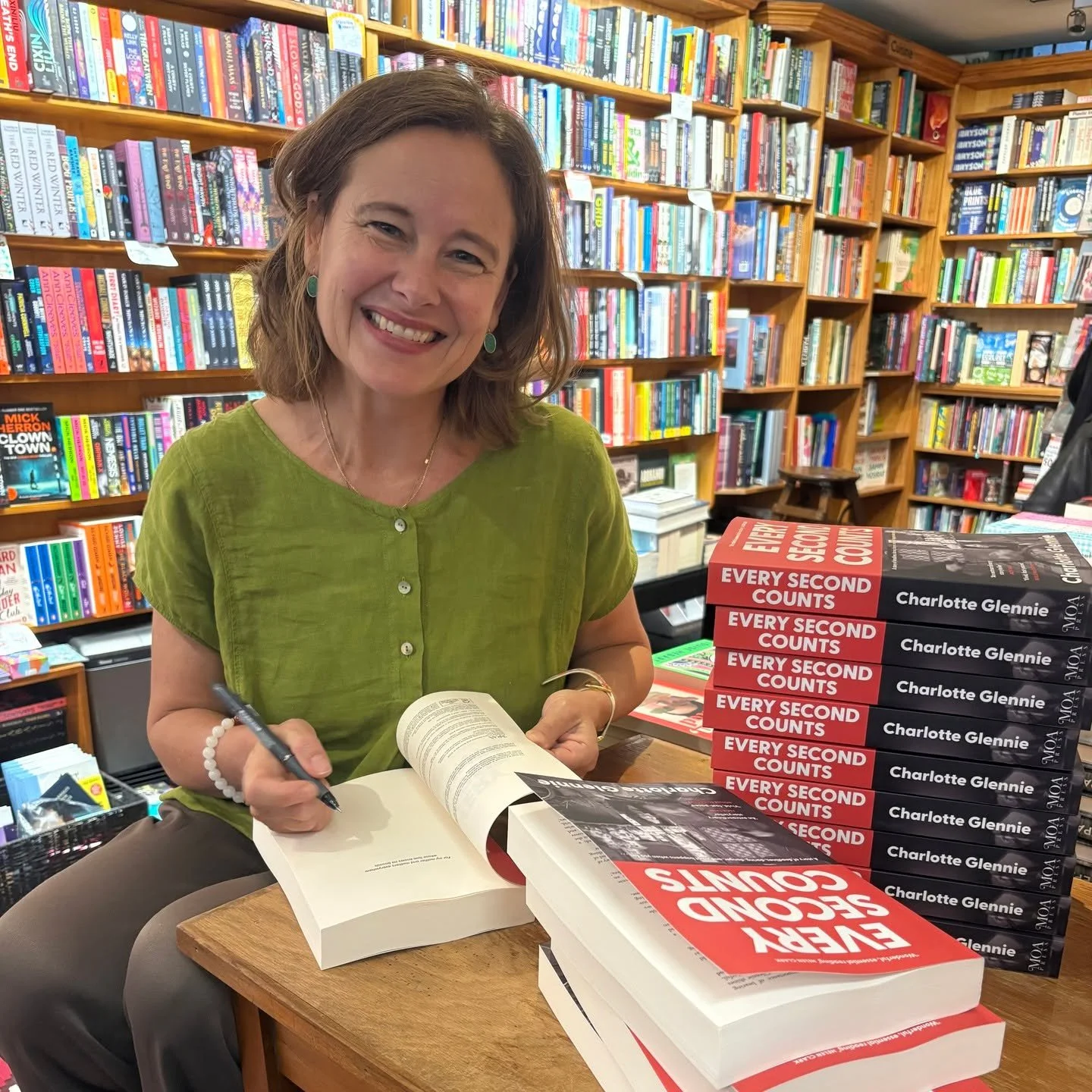 Charlotte Glennie's memoir Every Second Counts tells of the adrenaline-fuelled life of a journalist during the heyday of television news, doing whatever it took to uncover the facts. 

We've got signed copies on the shelf now!