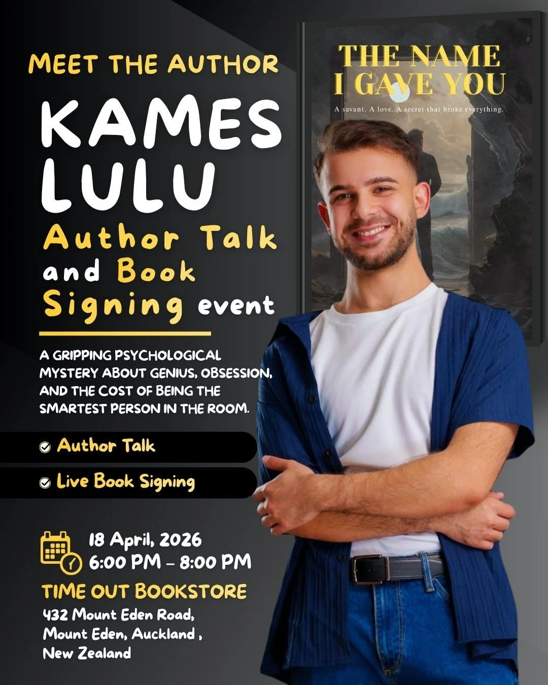 Author Talk &amp; Signing: The Name I Gave You by Kames Lulu