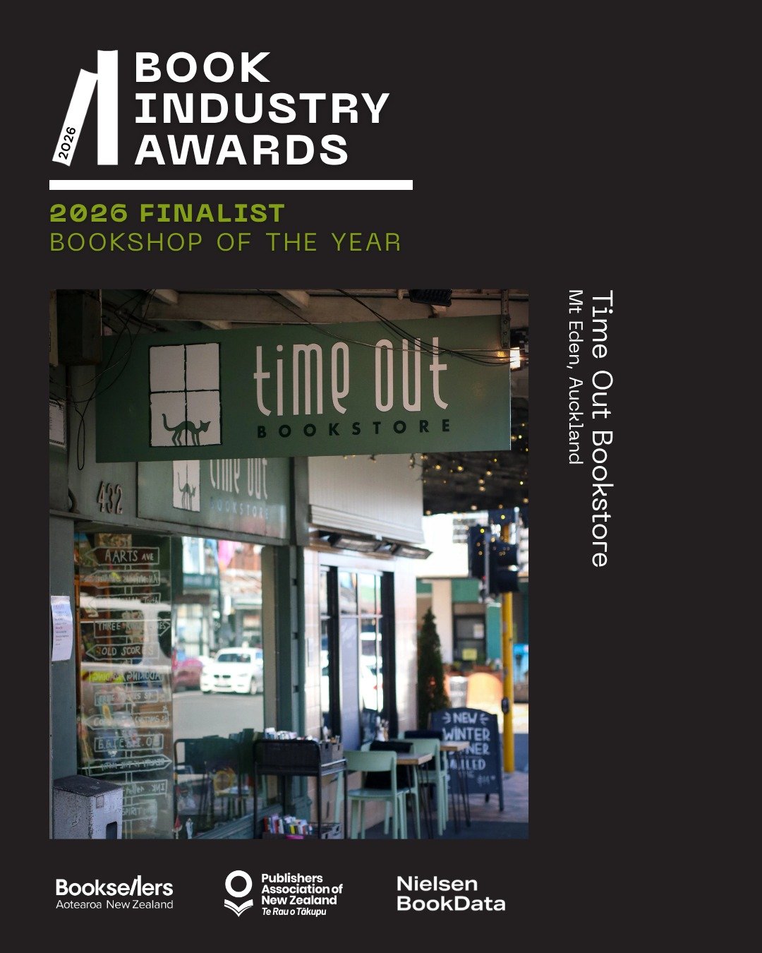 We are CHUFFED to be 2026 finalist for Bookshop of the Year at the @booksellersnz Book Industry Awards.

We're in the great company of our friends at @thewomensbookshop, @dorothybutlerbooks &amp; @petonebooks.