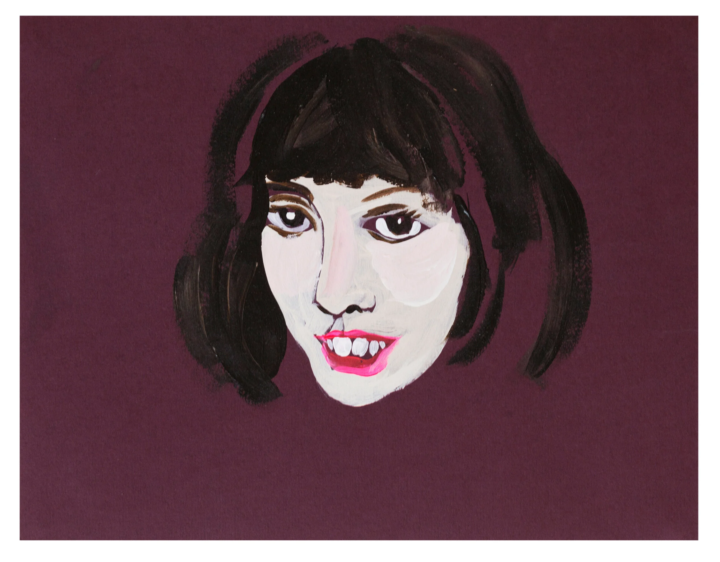 || purple passion. || 8 1/2 in. x 11 in. || acrylic on paper || 2015. ||